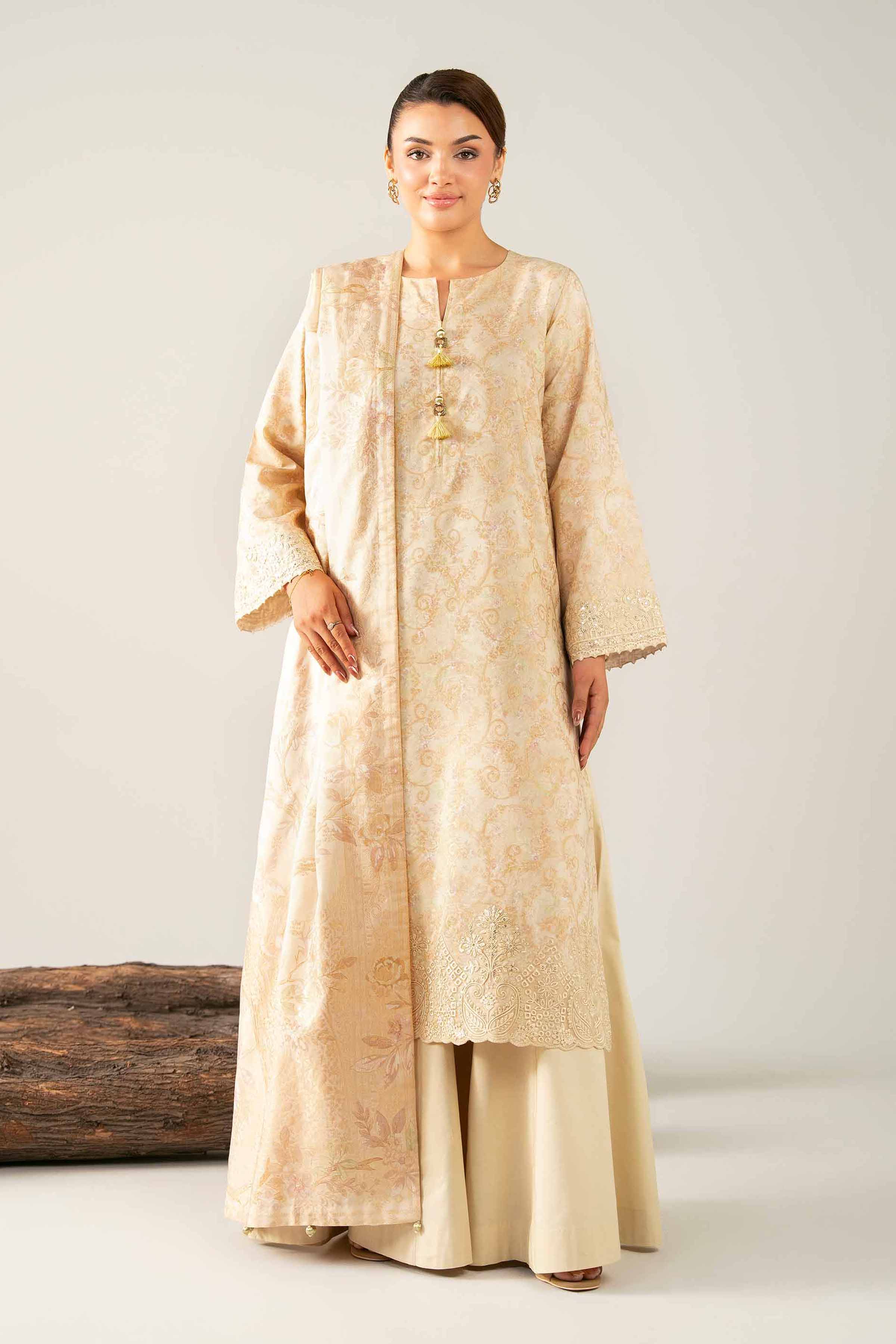 3 Piece - Digital Printed Embroidered Suit - 42503603