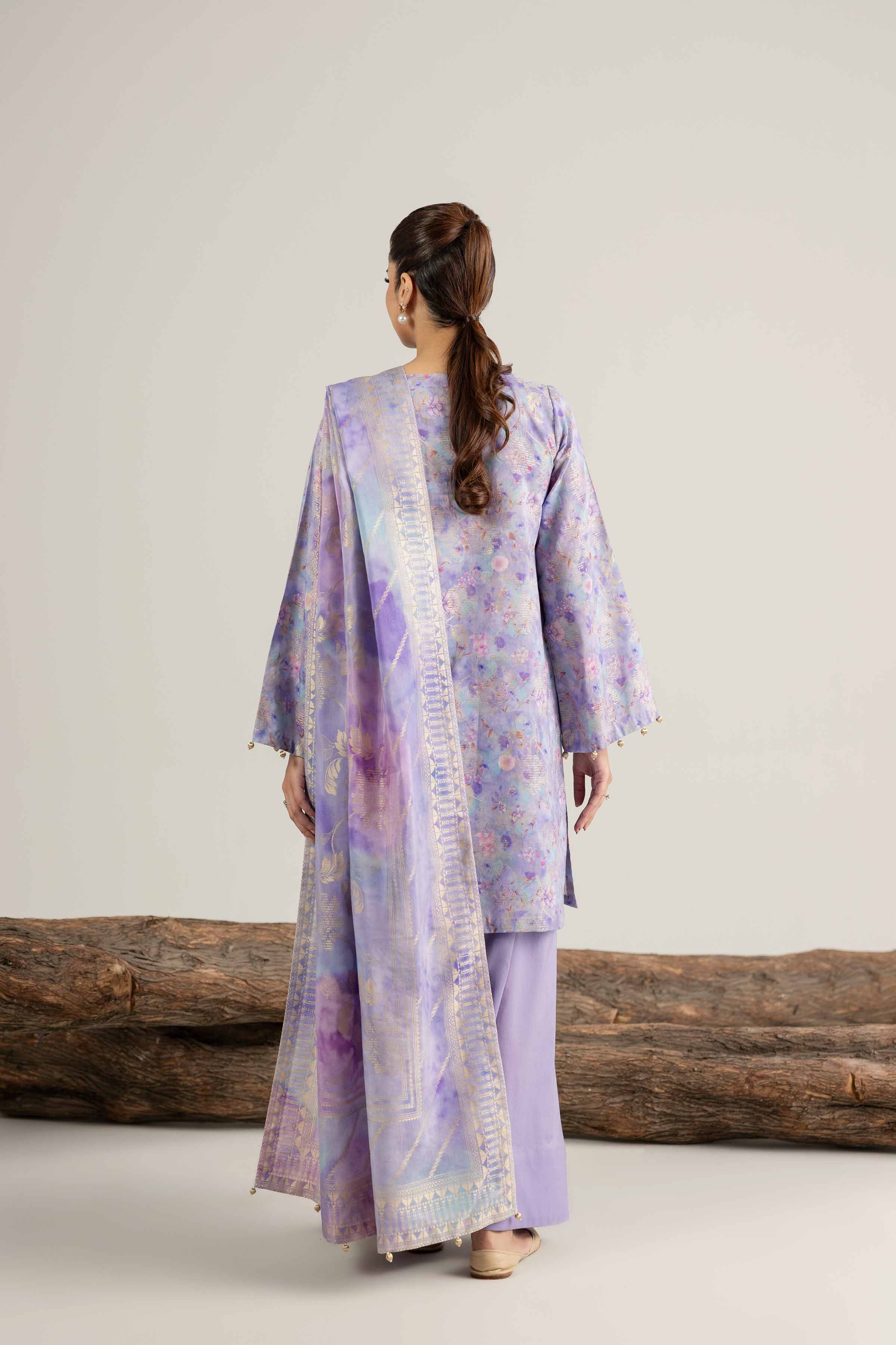 3 Piece - Digital Printed Embroidered Suit - 42503604