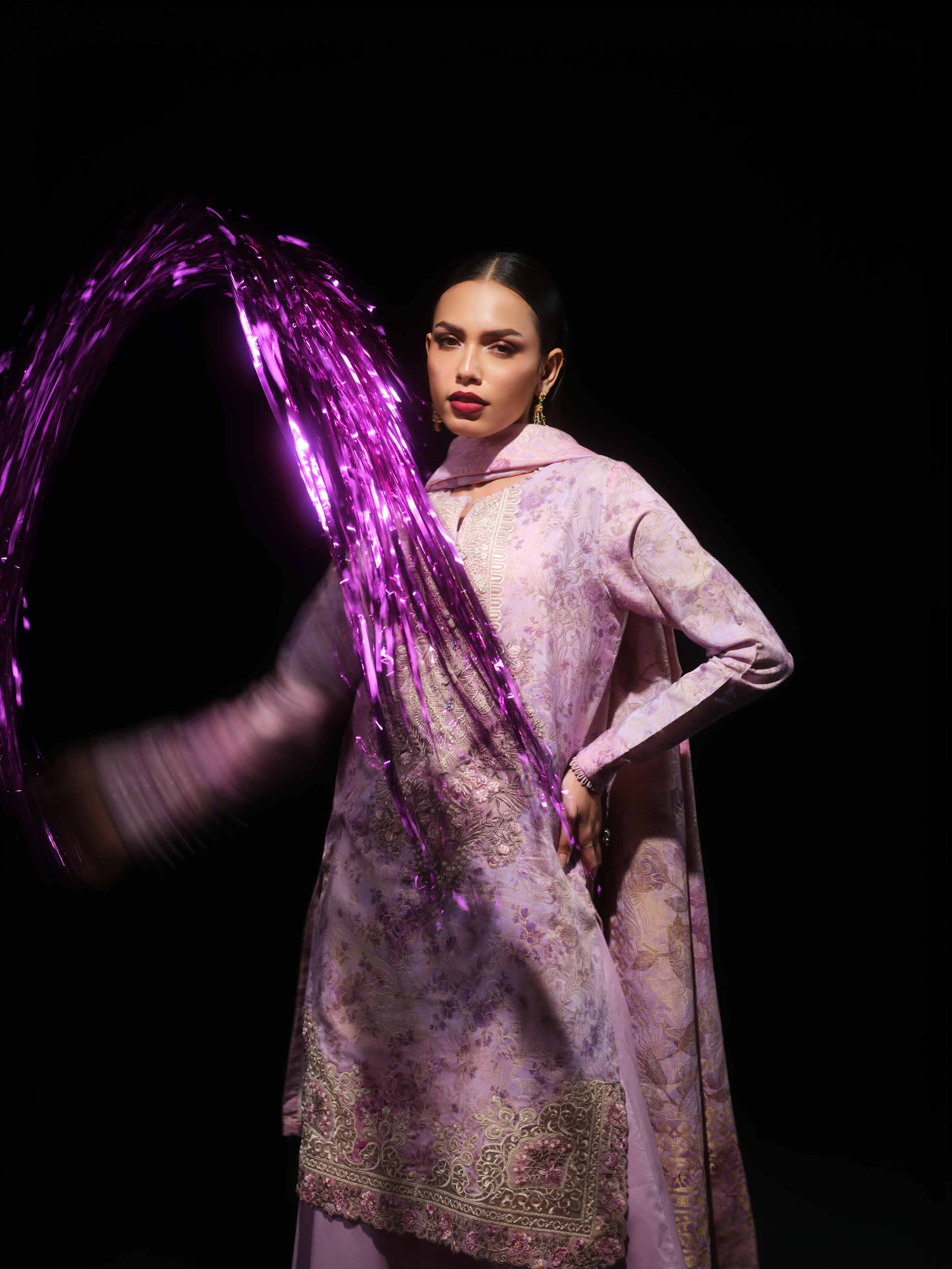 3 Piece - Digital Printed Embroidered Suit - 42503605