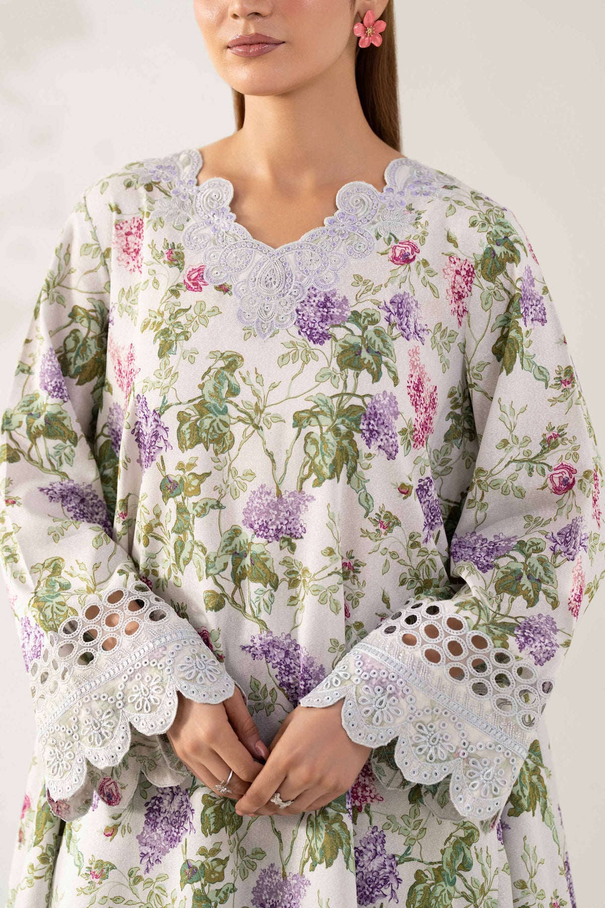 2 Piece - Printed Embroidered Suit  - 42503615