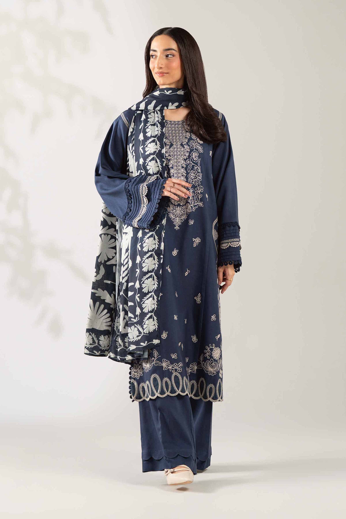 3 Piece - Digital Printed Embroidered Suit  - 42503686