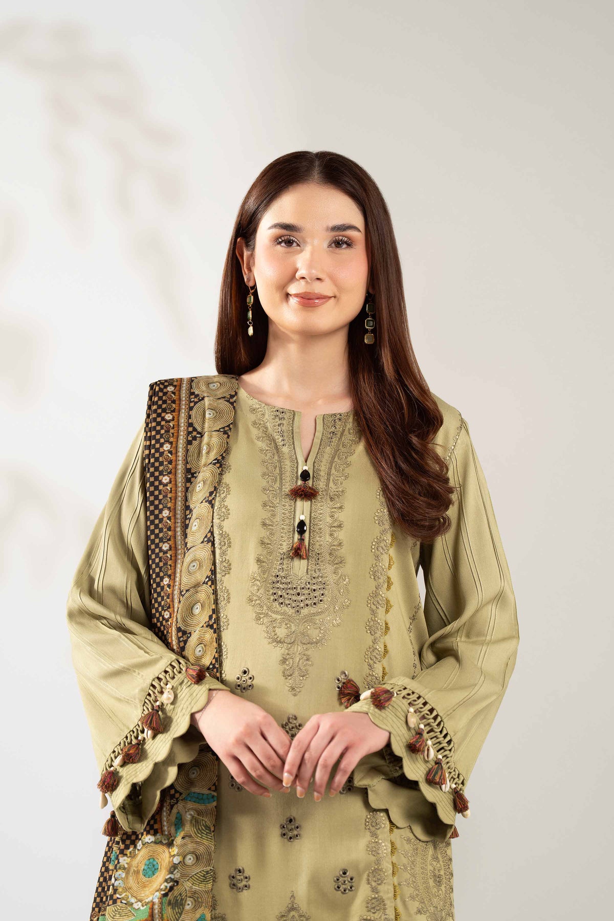 3 Piece - Digital Printed Embroidered Suit  - 42503689