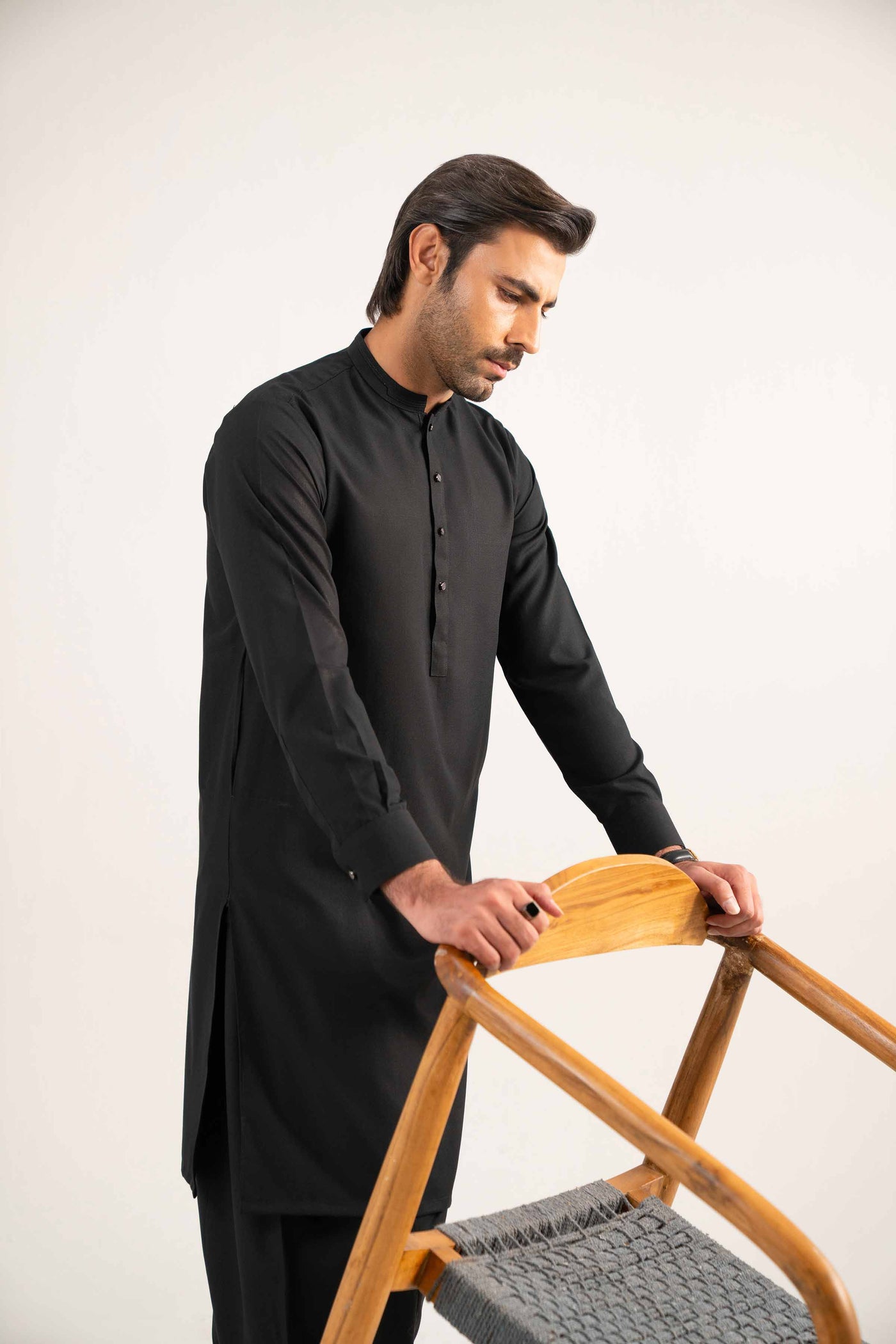 2 Piece Embroidered Chiffon Suit