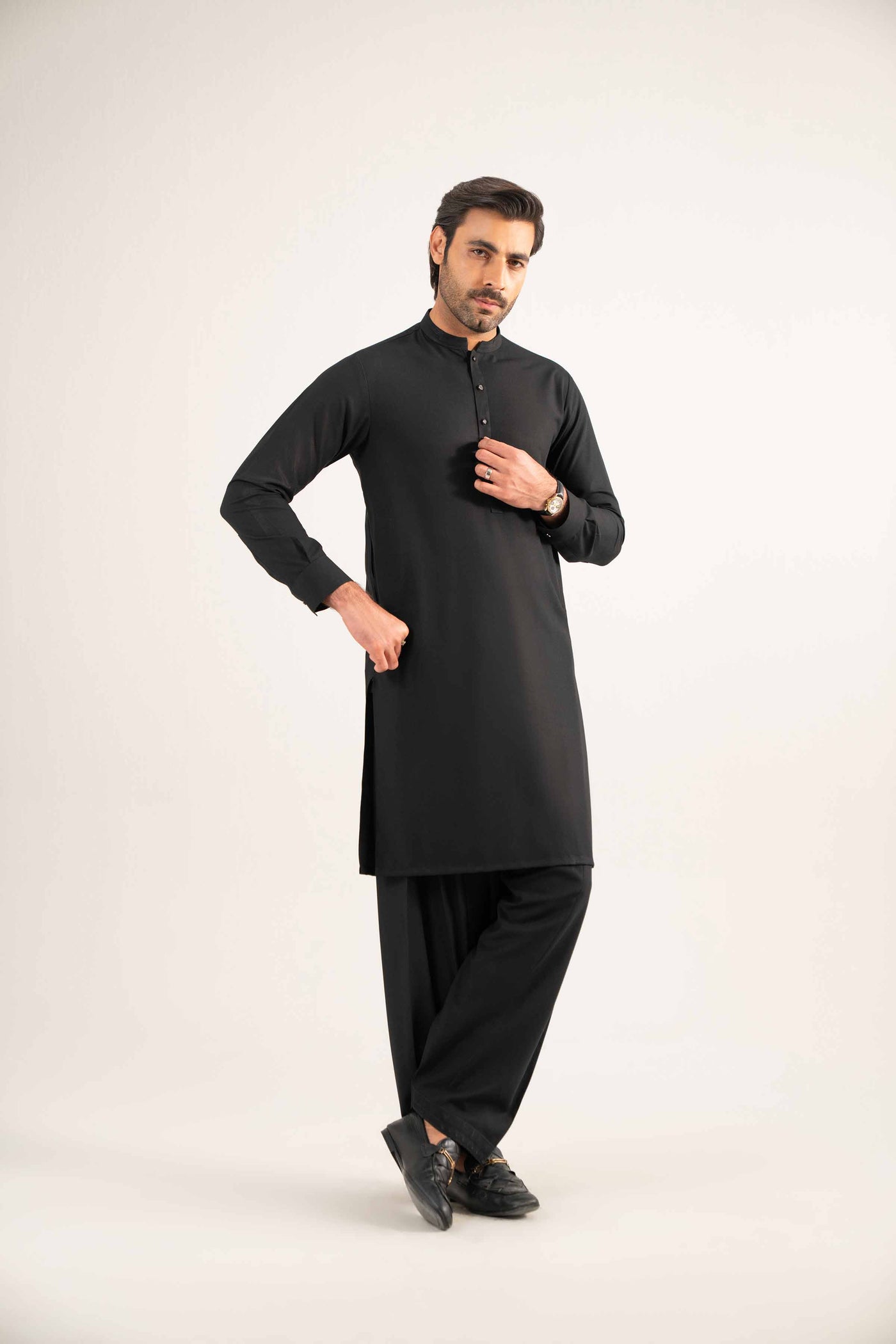 2 Piece Embroidered Chiffon Suit