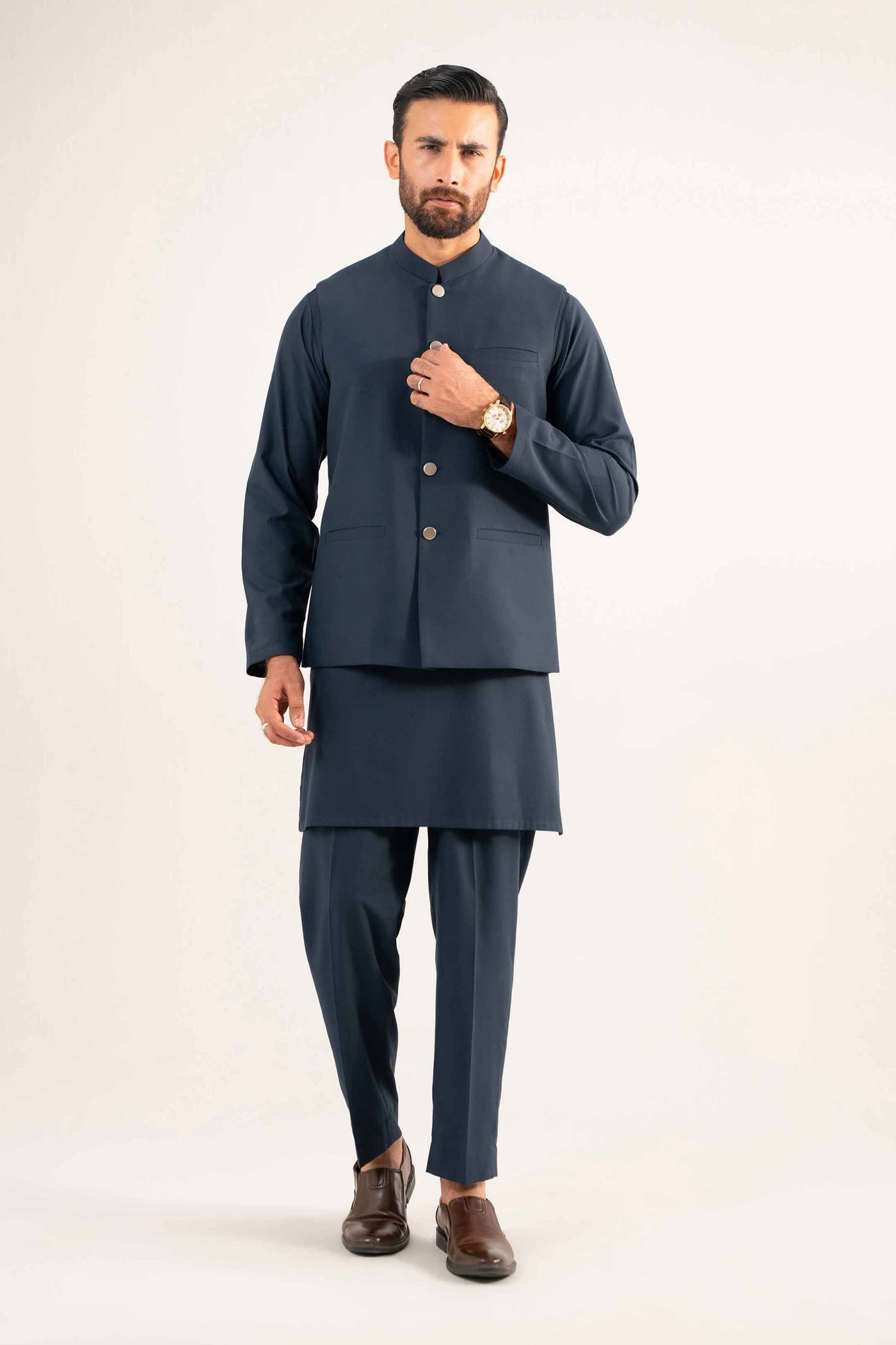 3 Piece Unstitched Embroidered Chiffon Suit