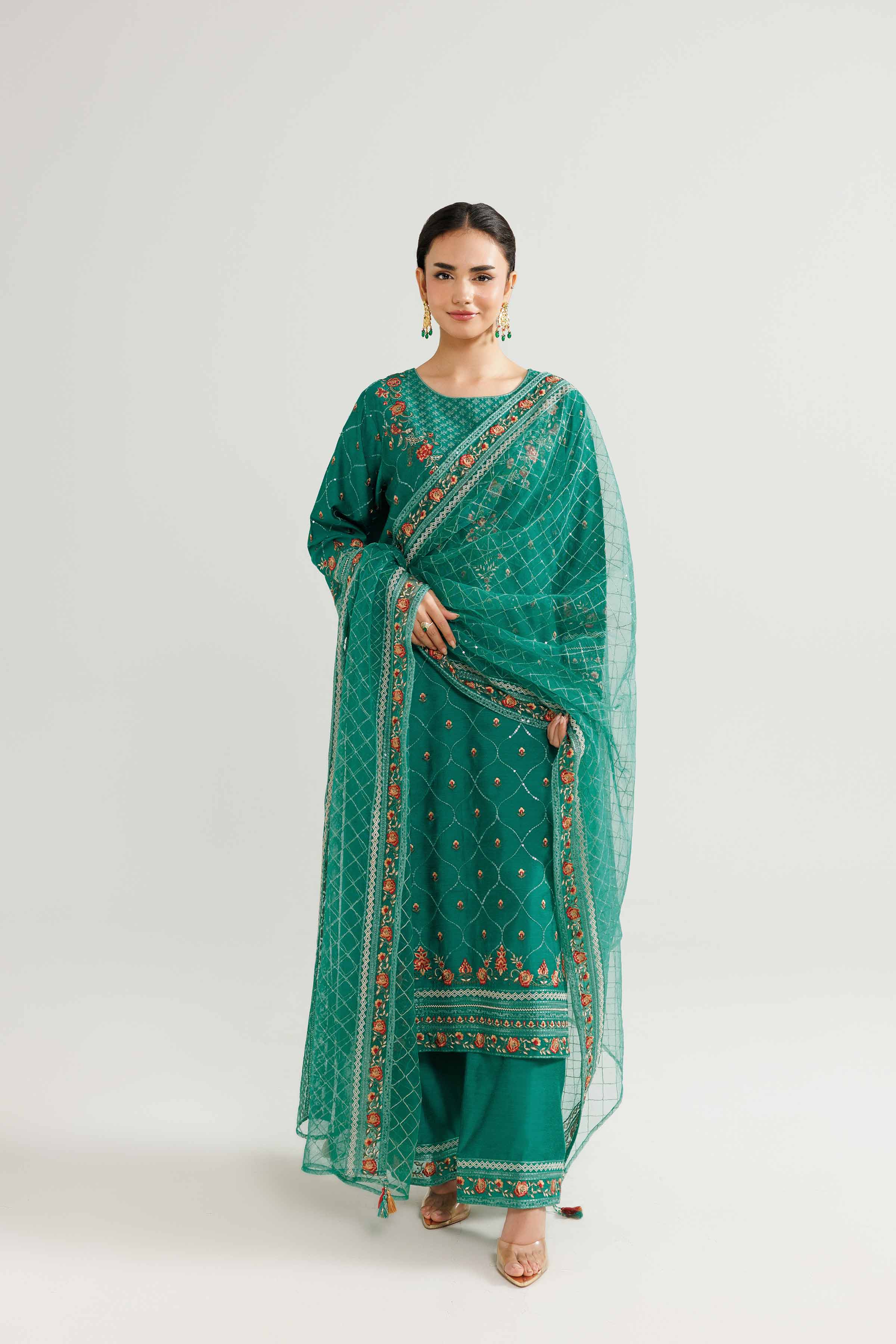 3 Piece - Embroidered Suit - 42519545