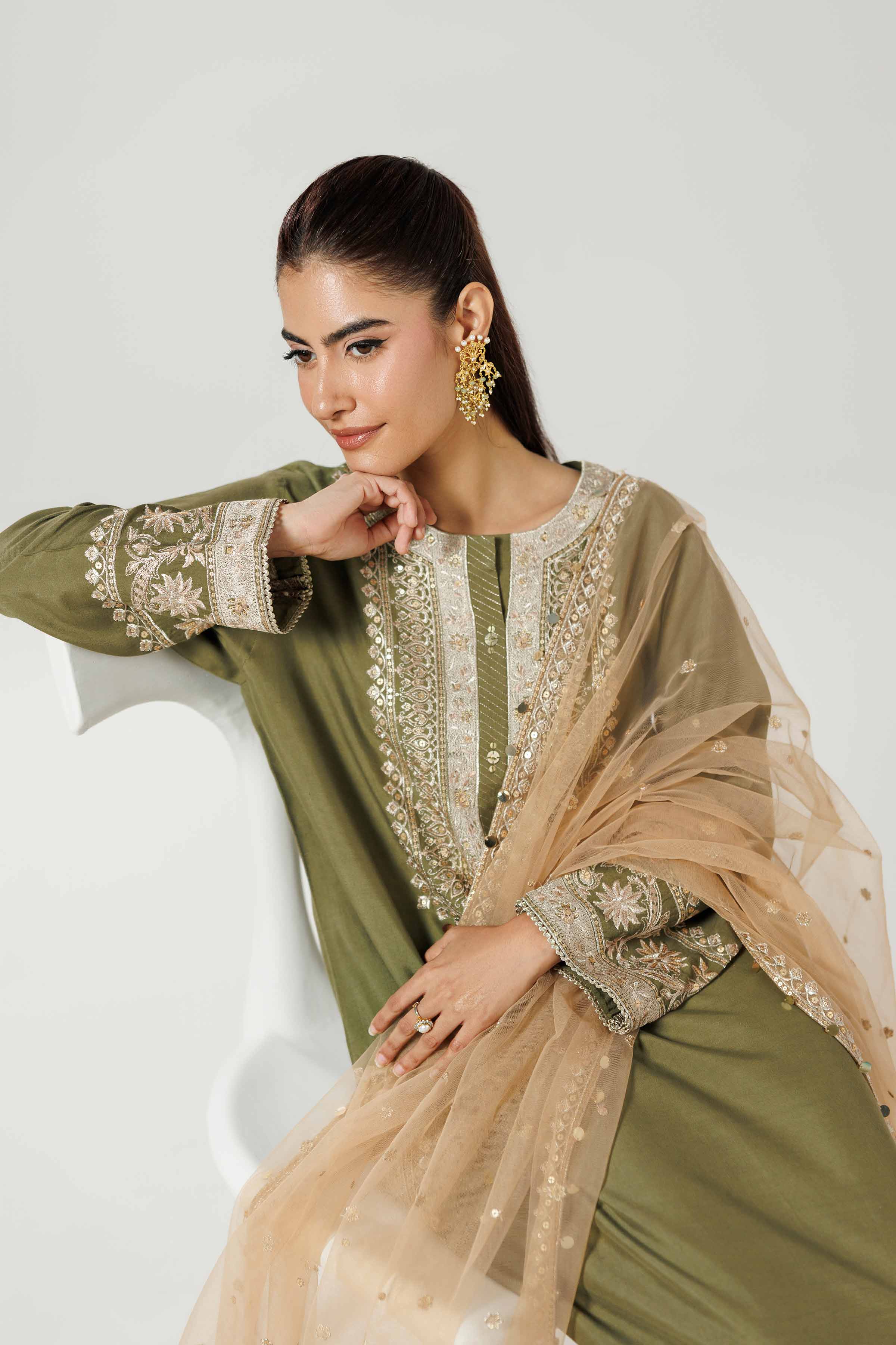 3 Piece - Embroidered Suit - 42519595