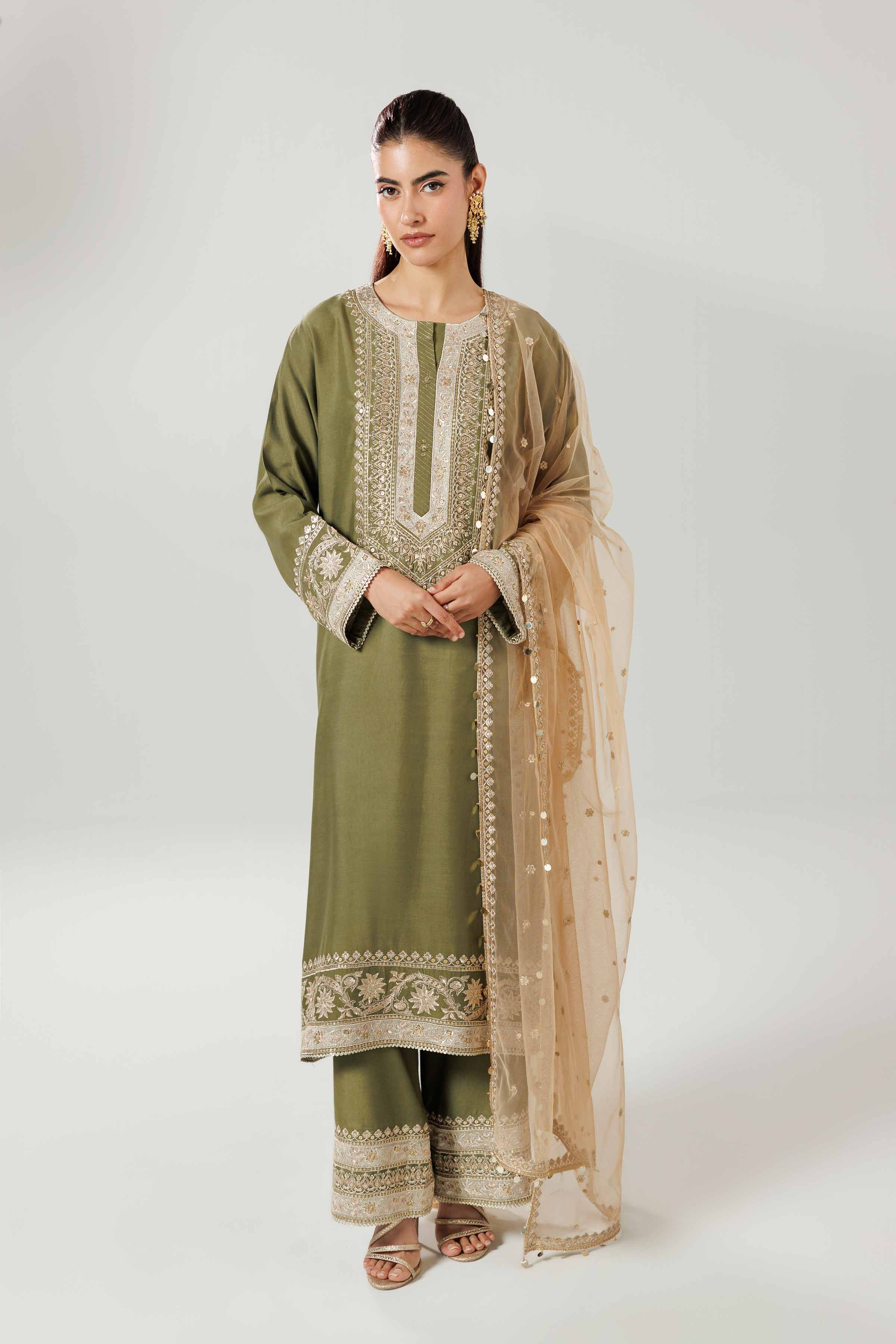 3 Piece - Embroidered Suit - 42519595