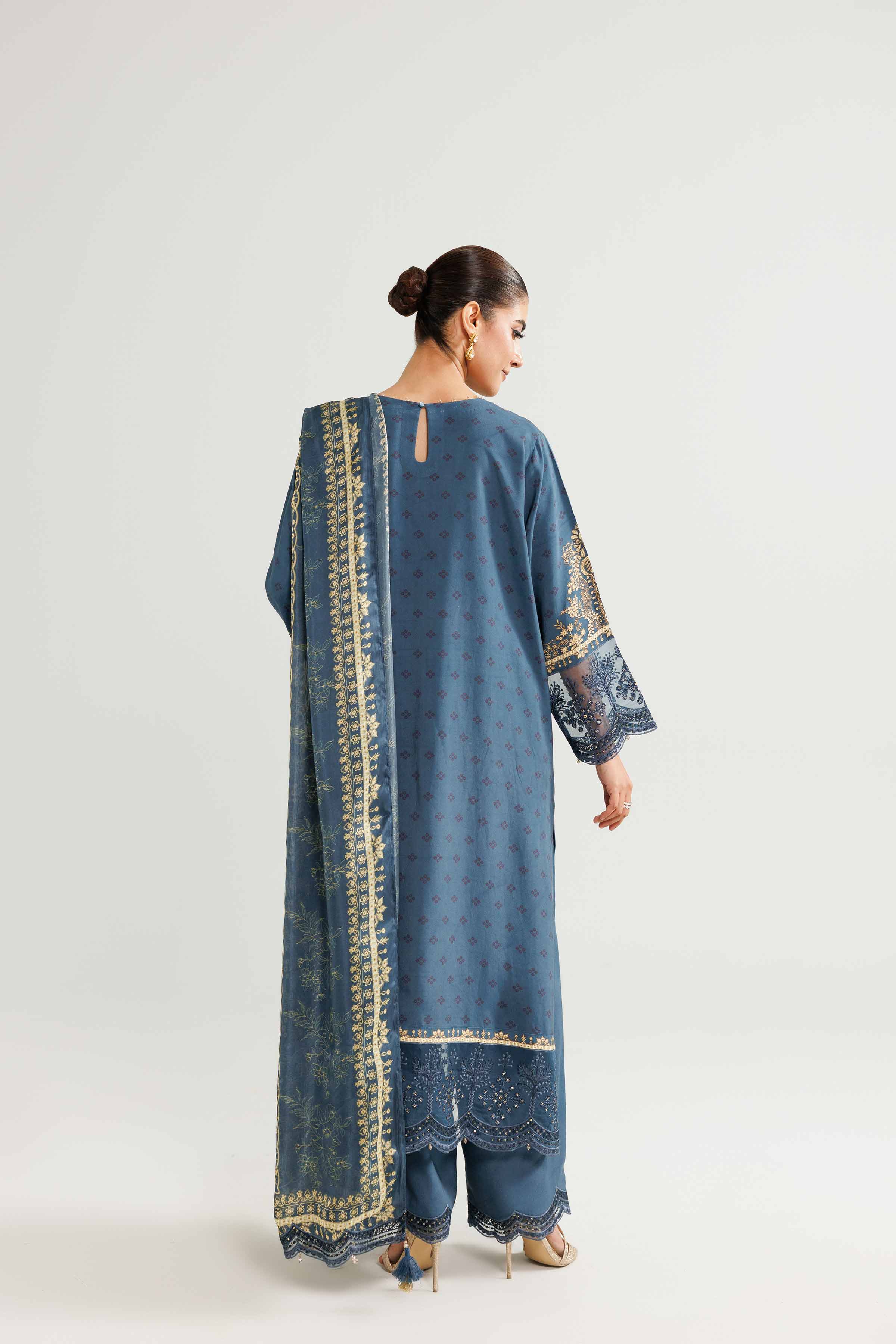 3 Piece - Printed Embroidered Suit - 42519602