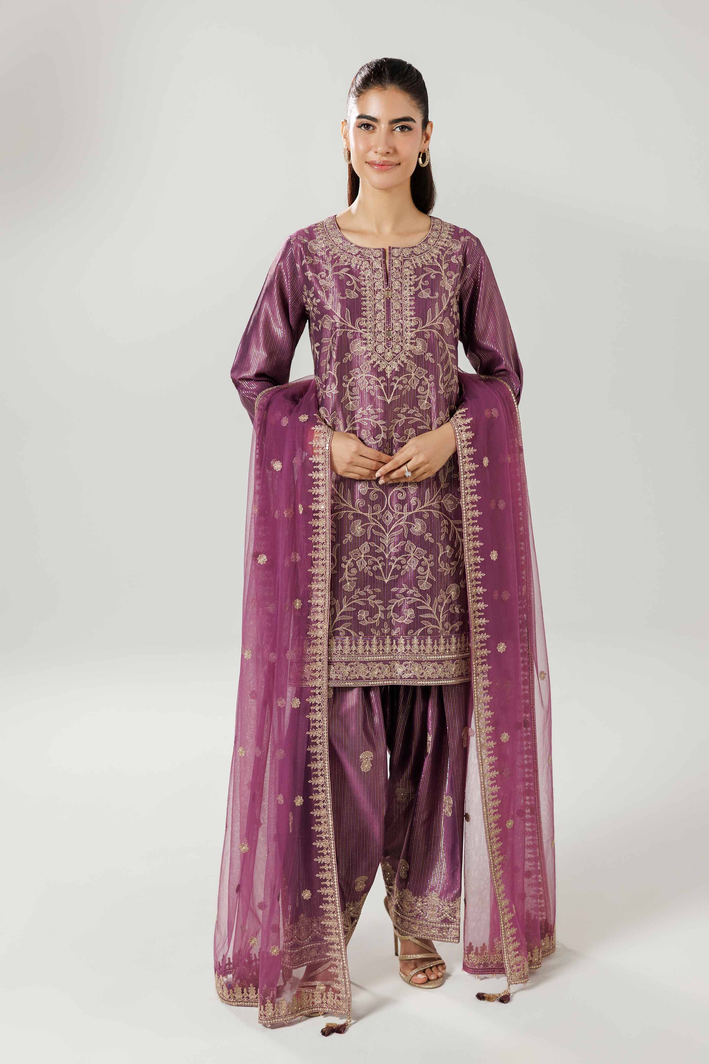 3 Piece - Embroidered Suit - 42519624