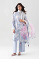 3 Piece Embroidered Raw Silk Suit