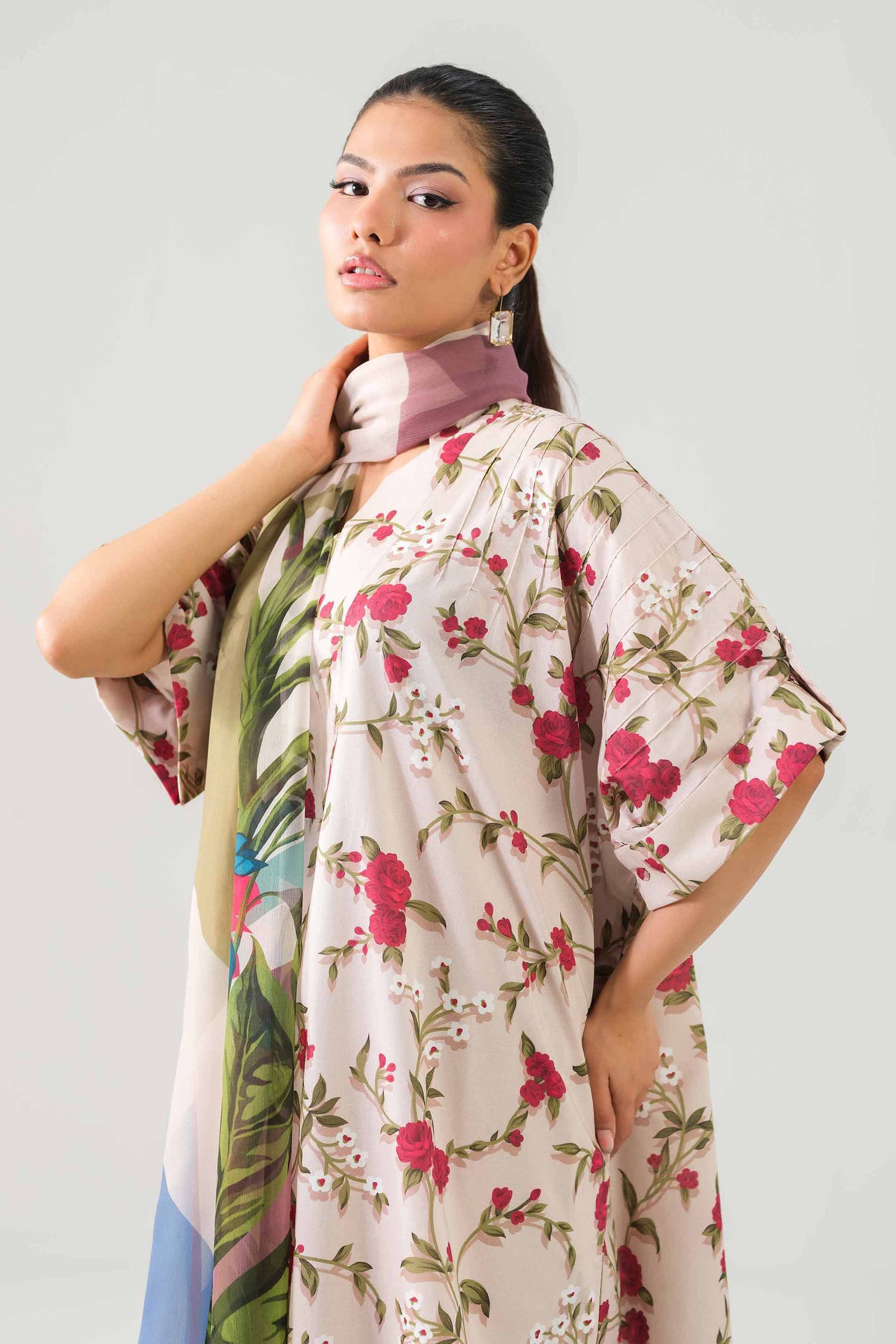 3 Piece Unstitched Embroidered Lawn Suit
