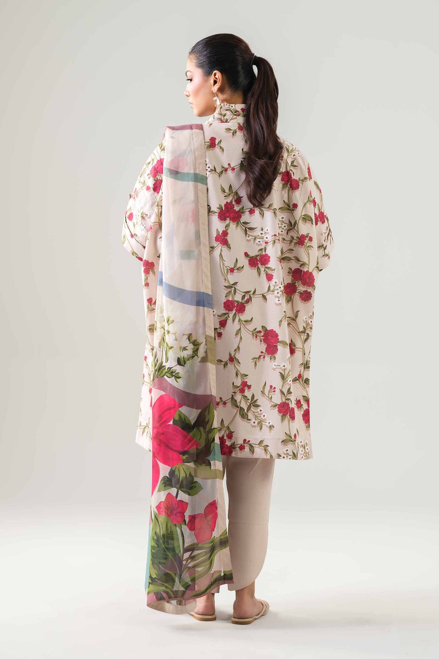 3 Piece Unstitched Embroidered Lawn Suit
