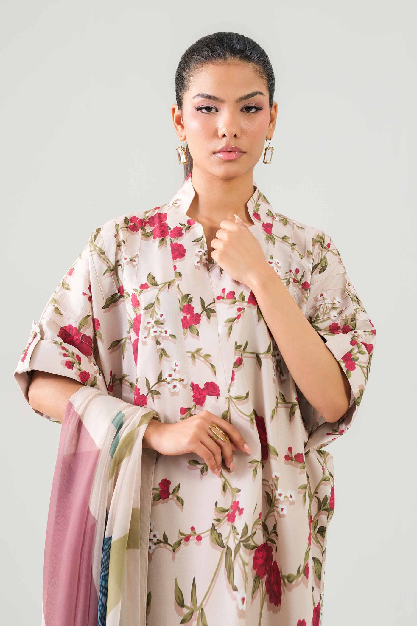 3 Piece Unstitched Embroidered Lawn Suit