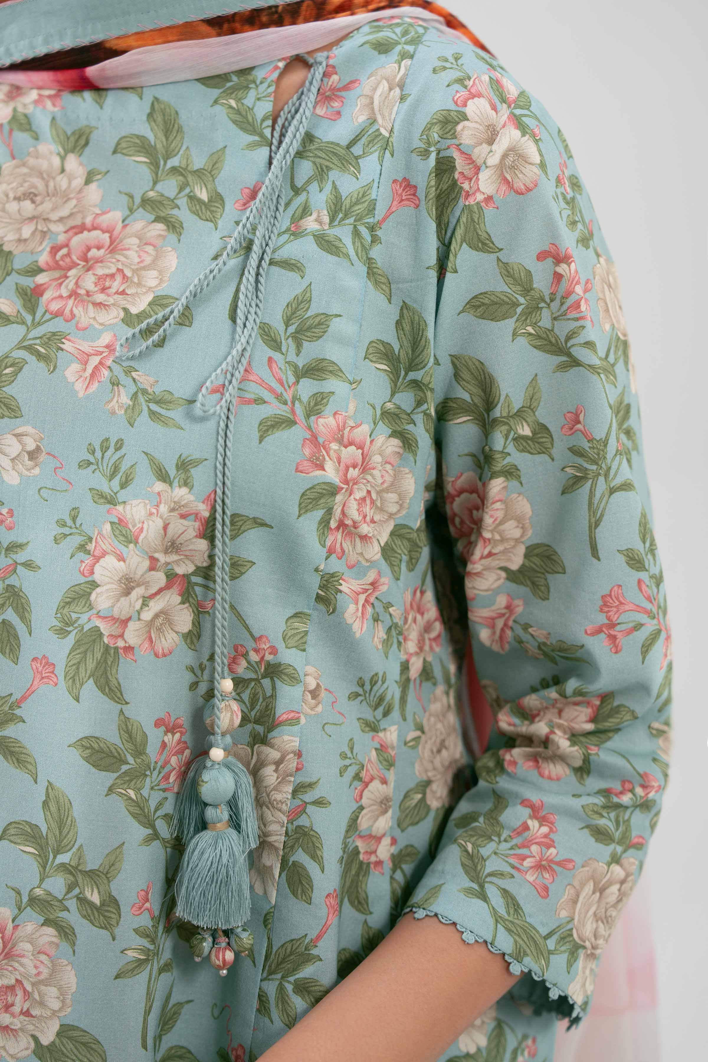 Embroidered Light Khaddar Shirt