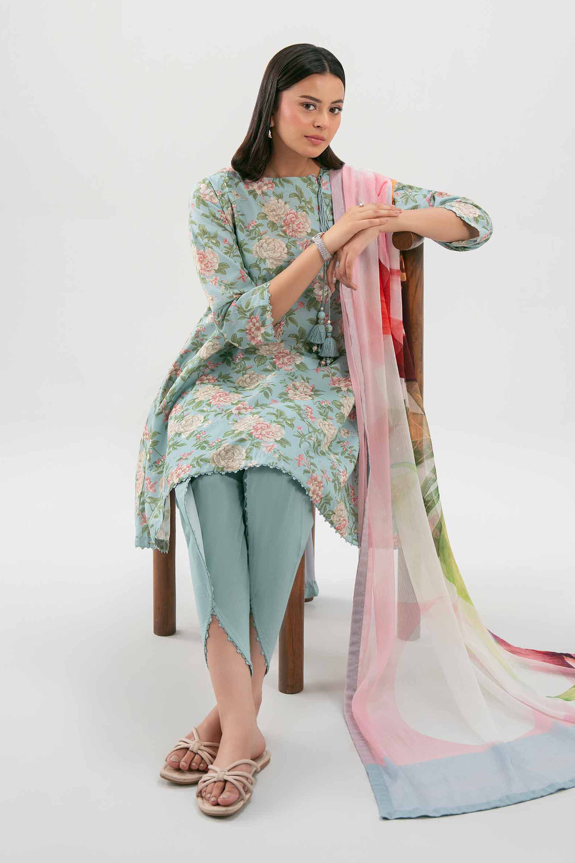 Embroidered Light Khaddar Shirt