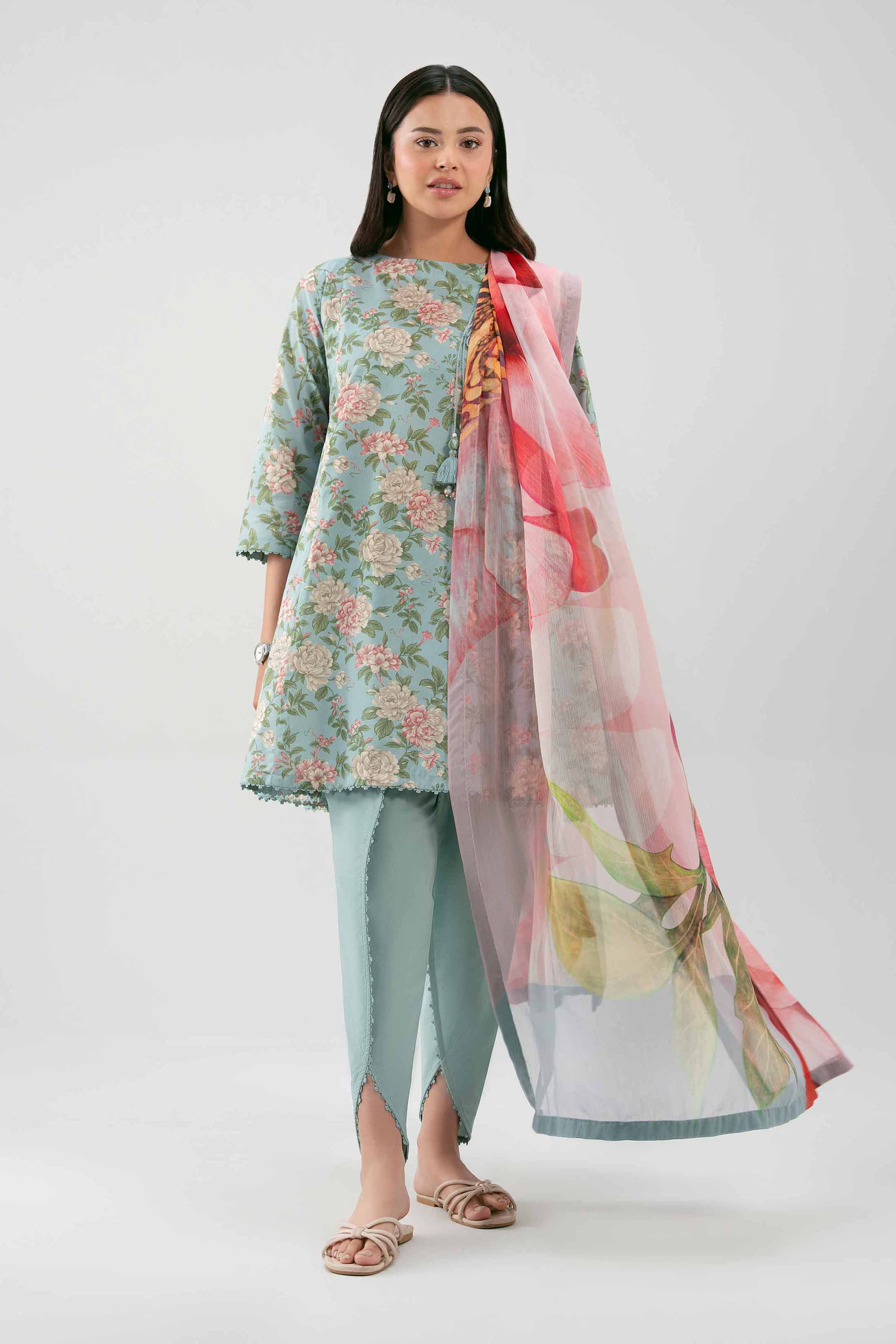 Embroidered Light Khaddar Shirt