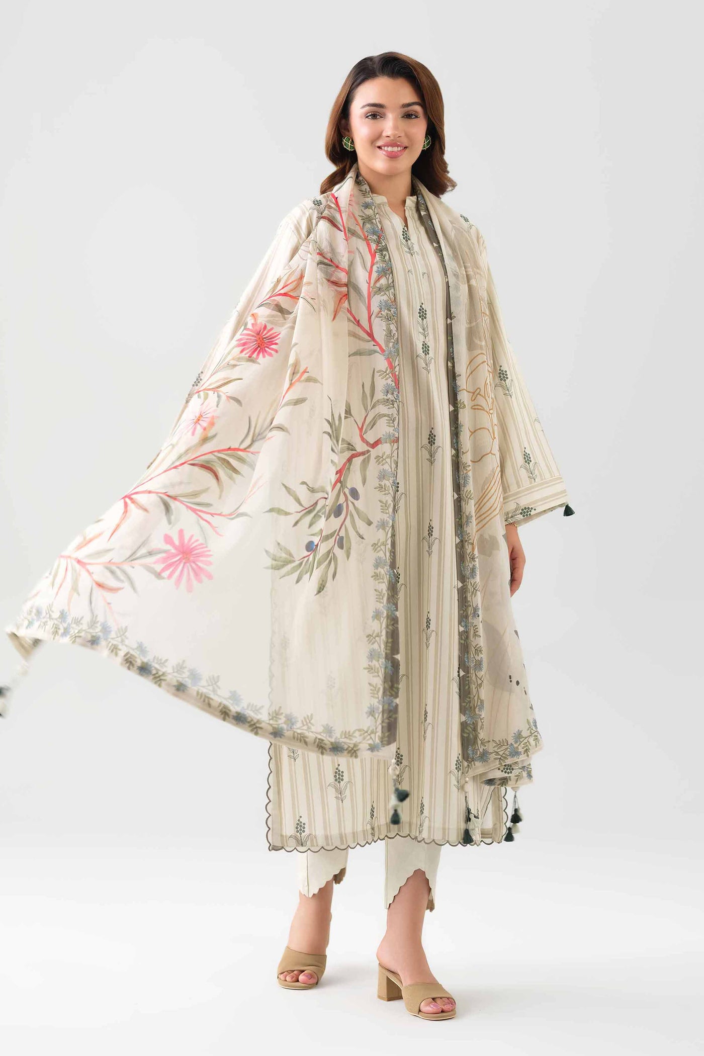 3 Piece Embroidered Lawn Suit