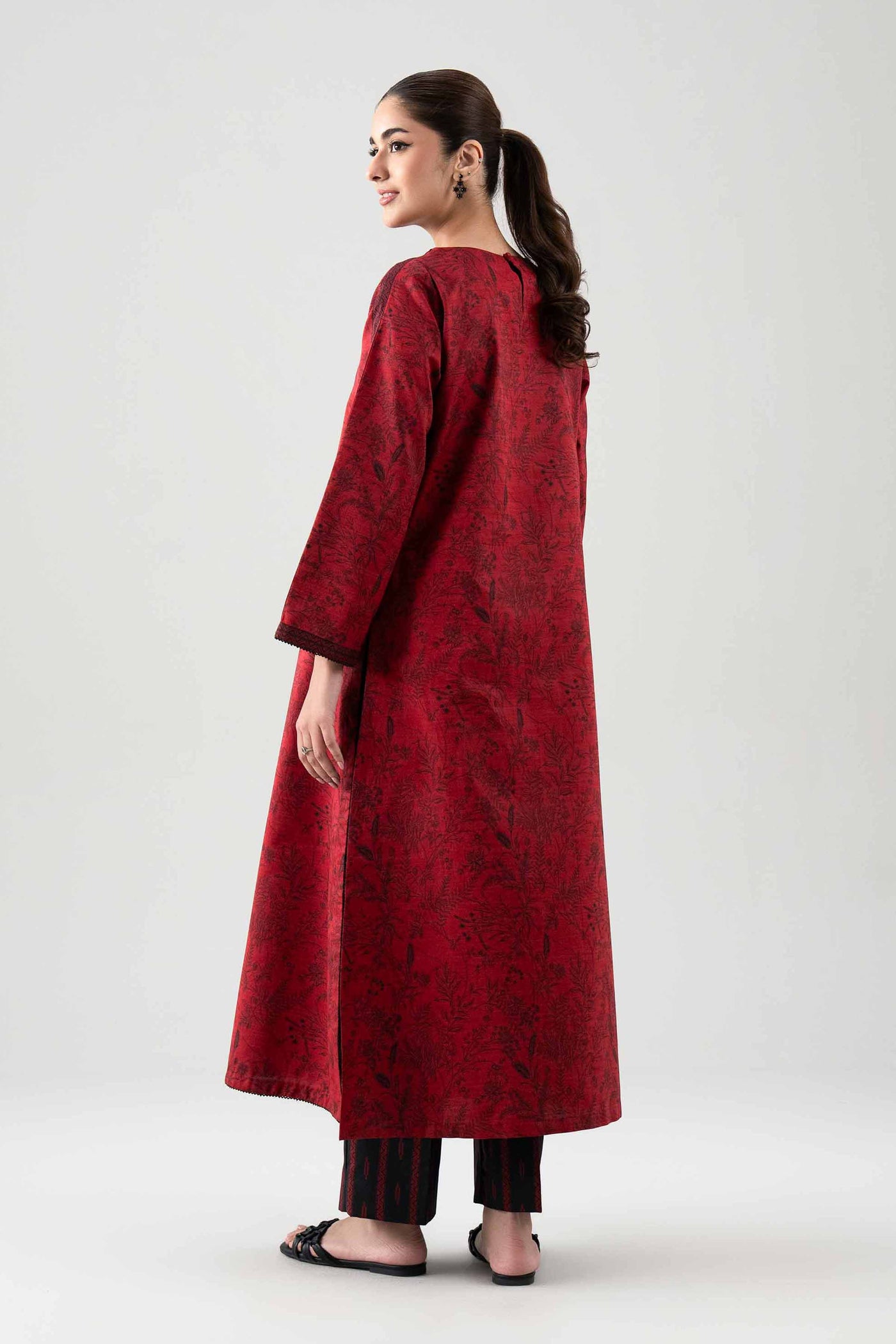3 Piece Embroidered Jacquard Lawn Suit