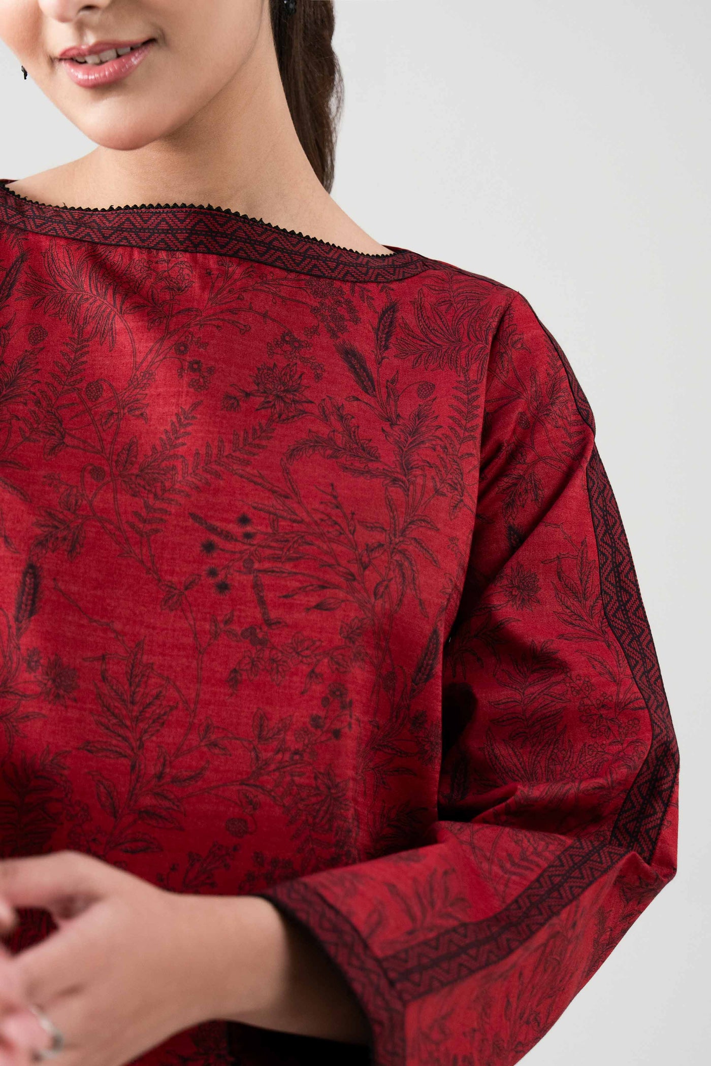 3 Piece Embroidered Jacquard Lawn Suit