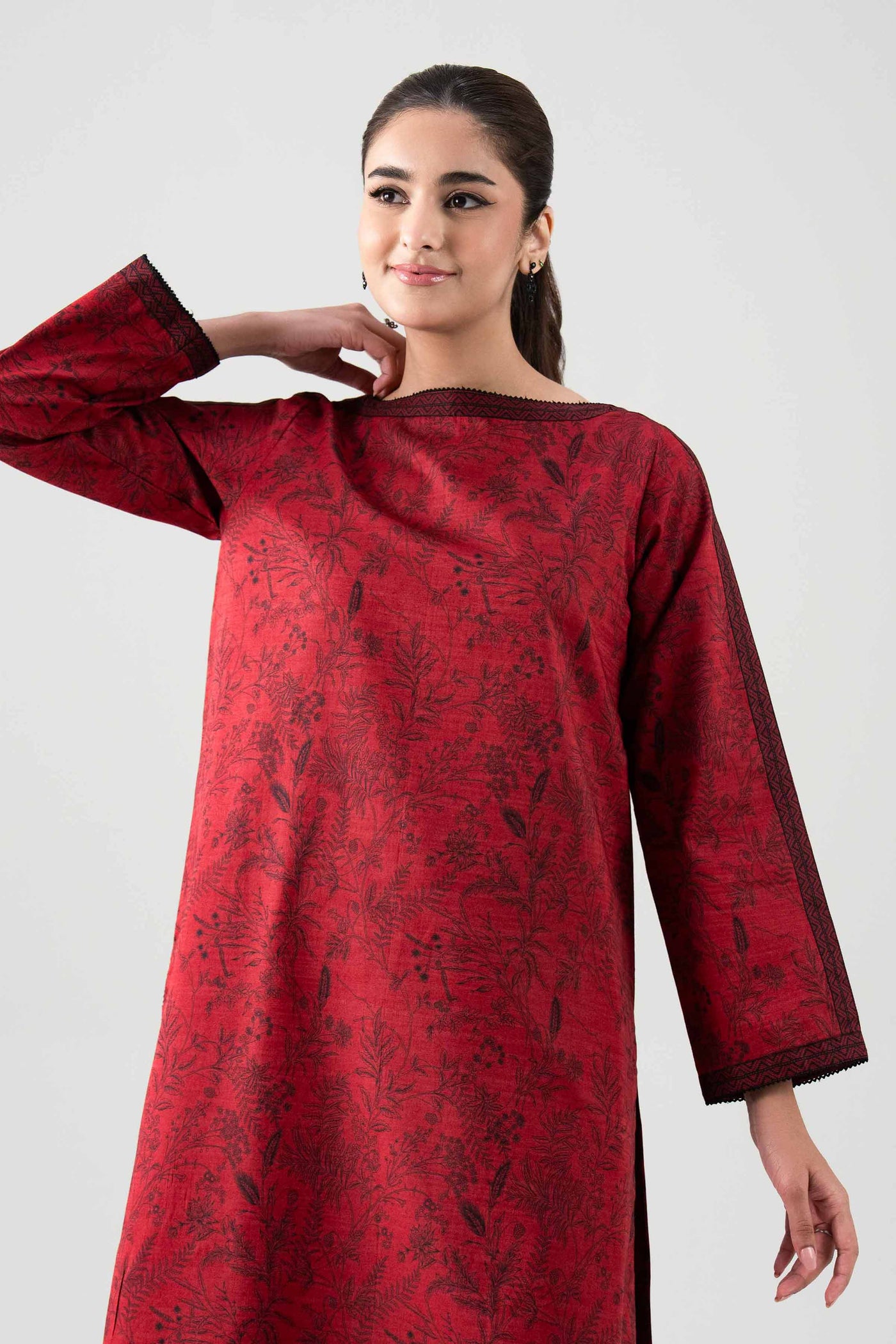 3 Piece Embroidered Jacquard Lawn Suit