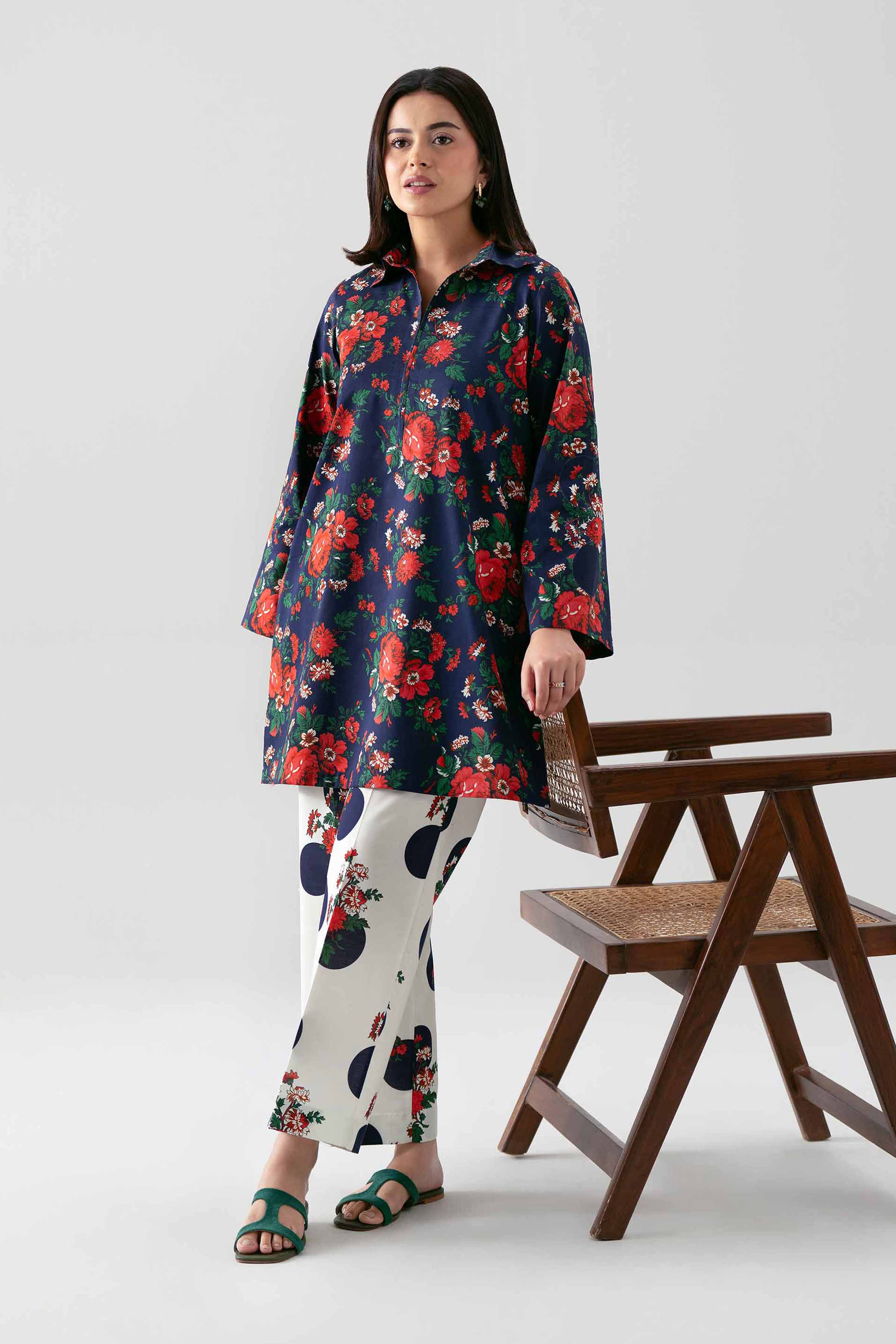 3 Piece Embroidered Silk Suit