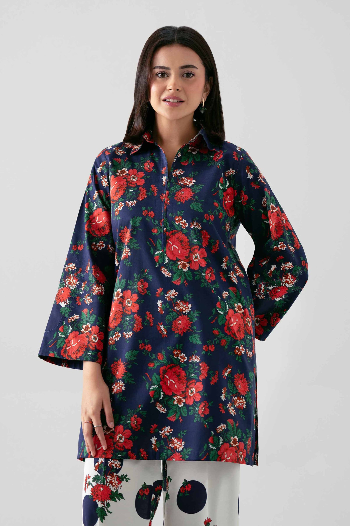 3 Piece Embroidered Silk Suit