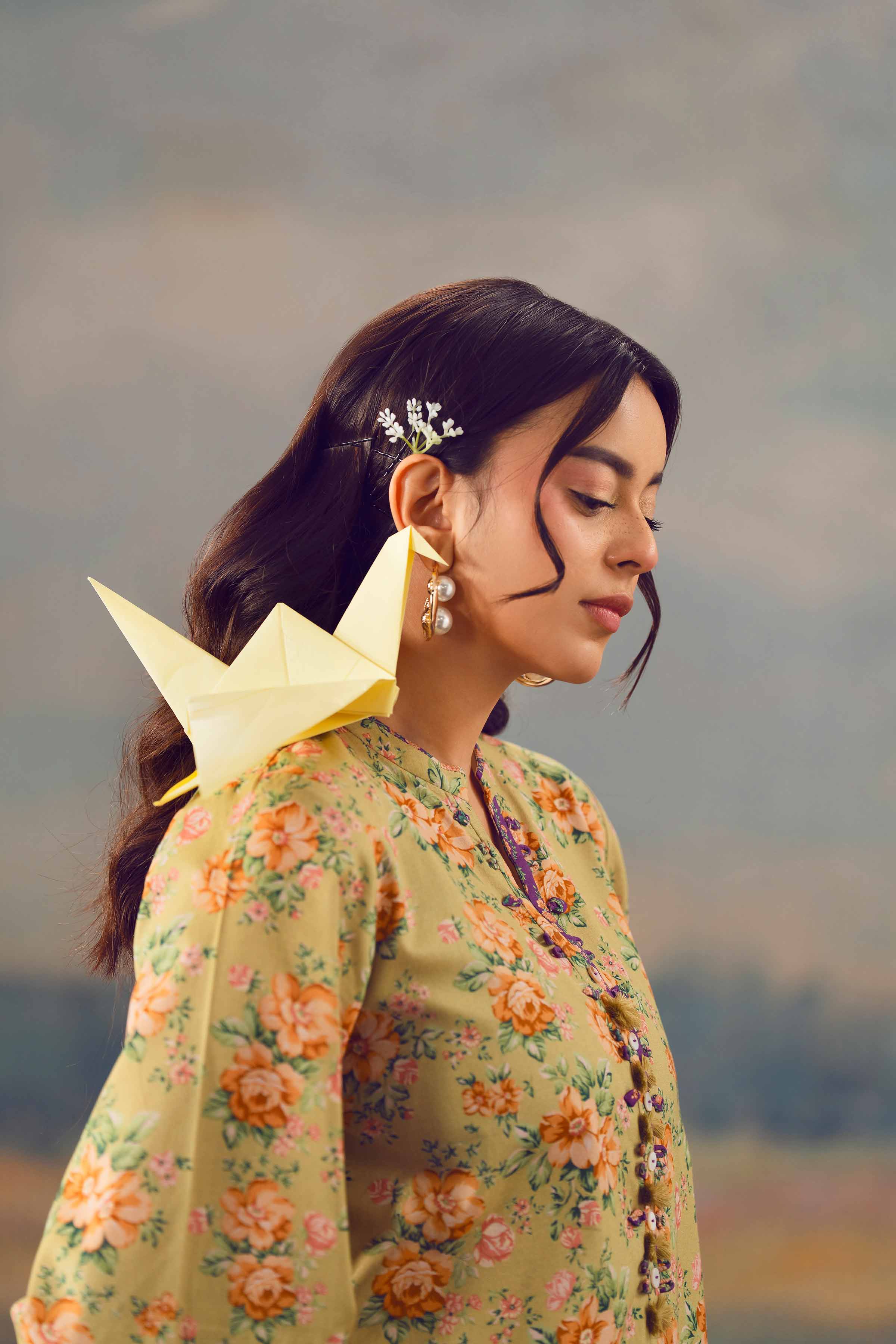 3 Piece Embroidered Cotton Net Suit