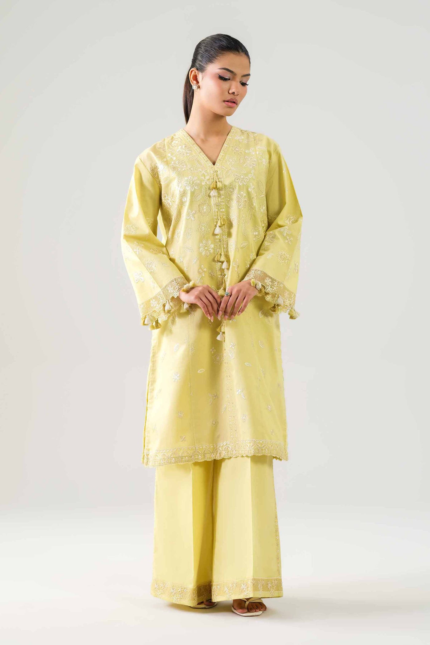 3 Piece Embroidered Raw Silk Suit