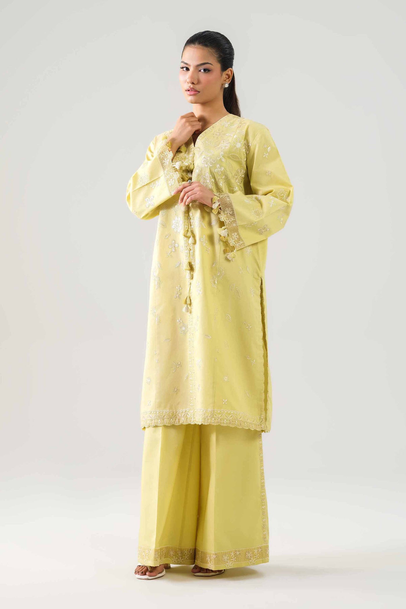 3 Piece Embroidered Raw Silk Suit