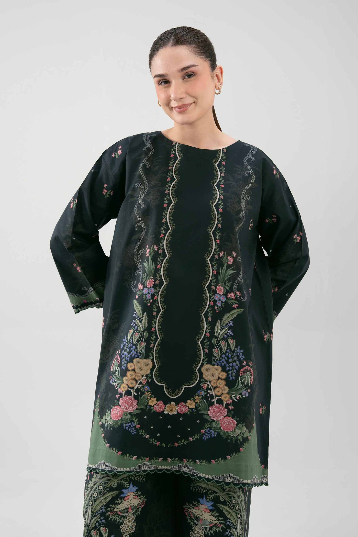 3 Piece Embroidered Organza Suit