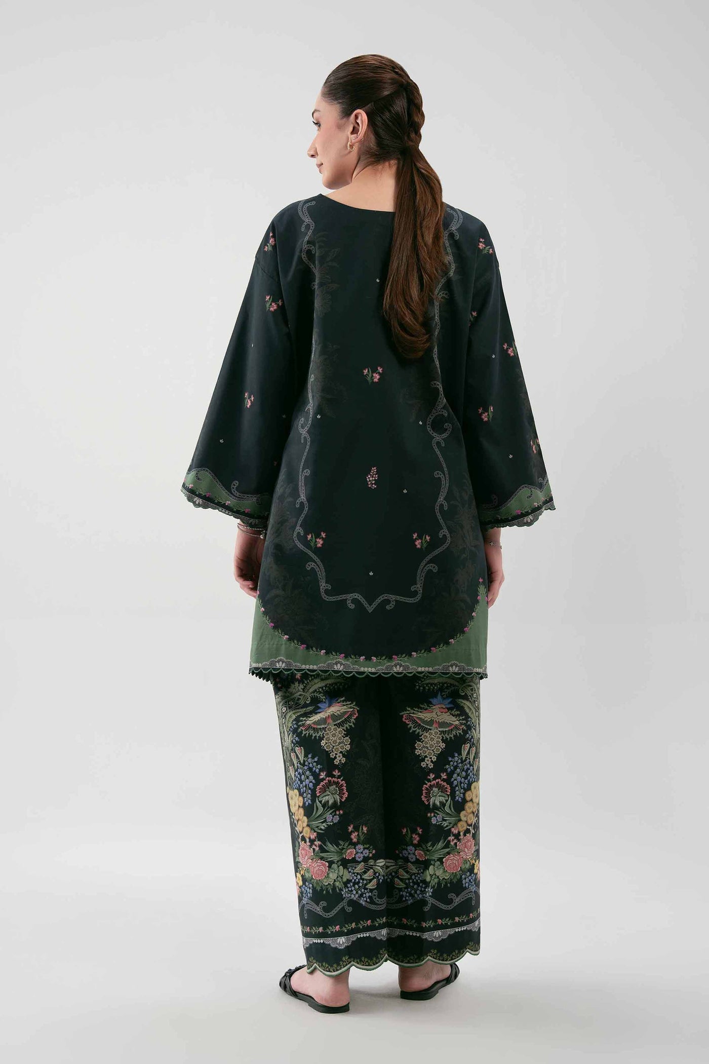 3 Piece Embroidered Organza Suit
