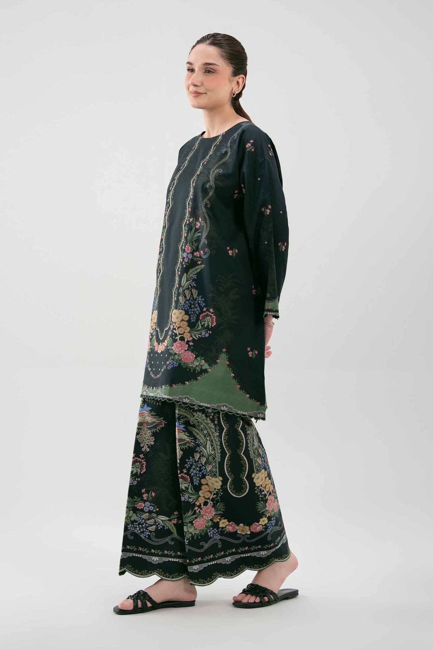 3 Piece Embroidered Organza Suit