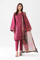 3 Piece Embroidered Raw Silk Suit