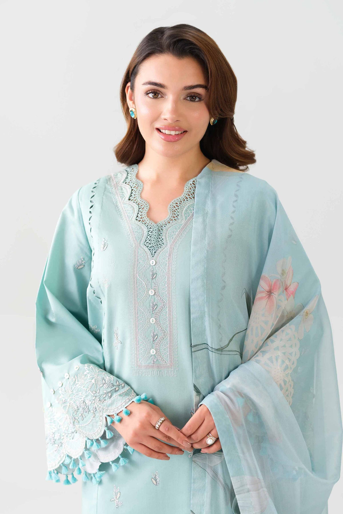 Embroidered Georgette Fabric (1Pc)
