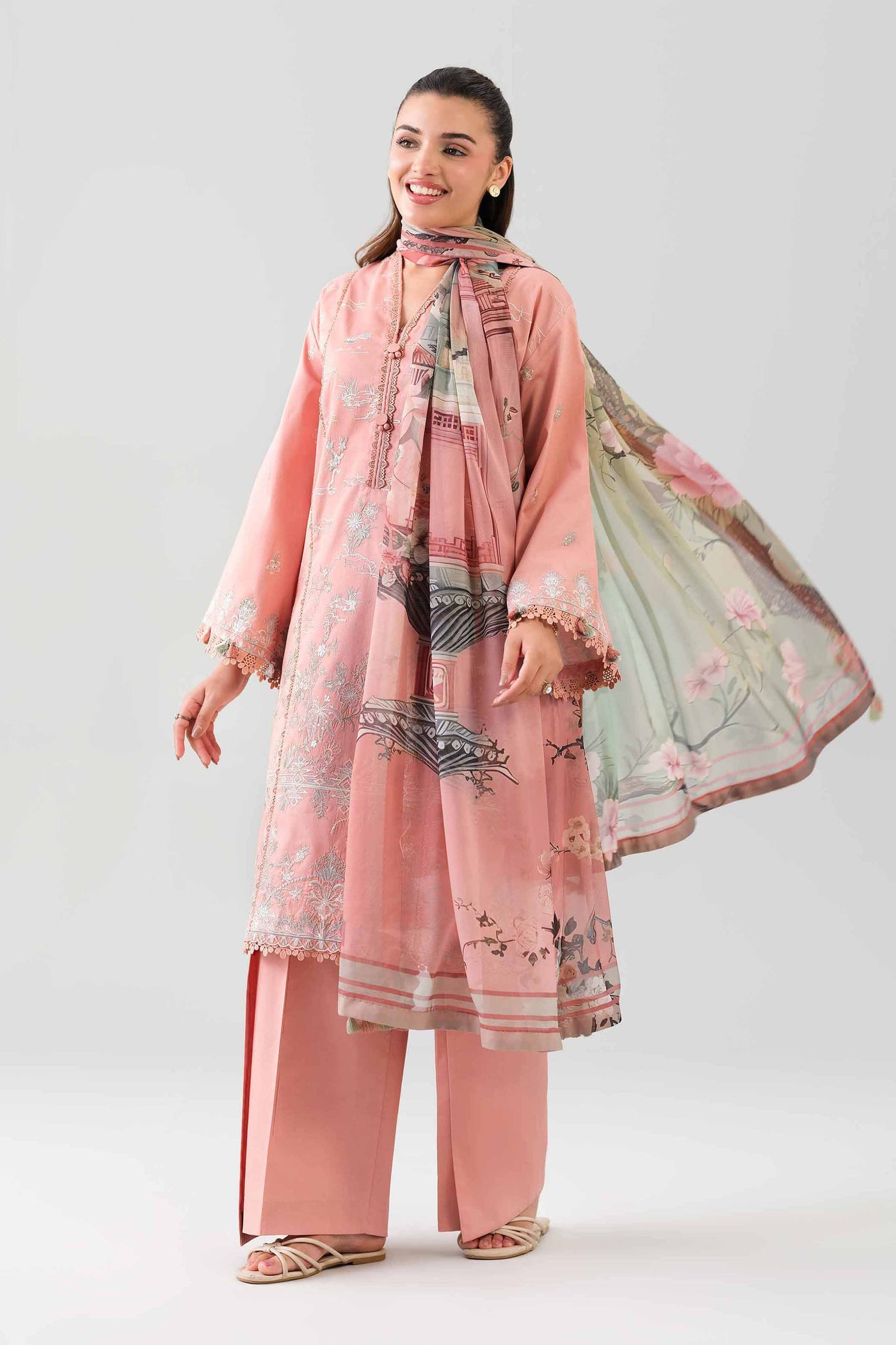 3 Piece Embroidered Lawn Suit