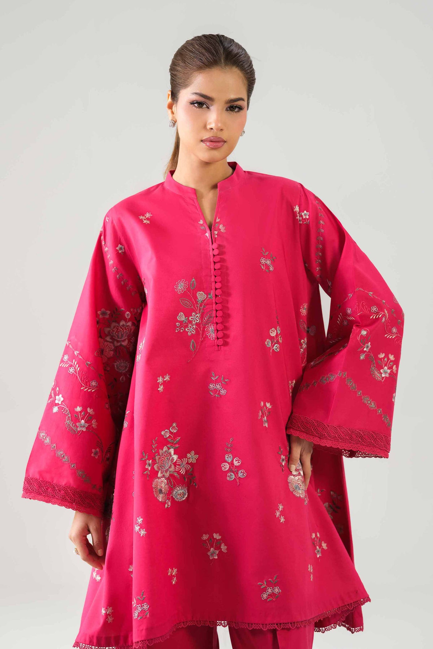 3 Piece Embroidered Organza Suit