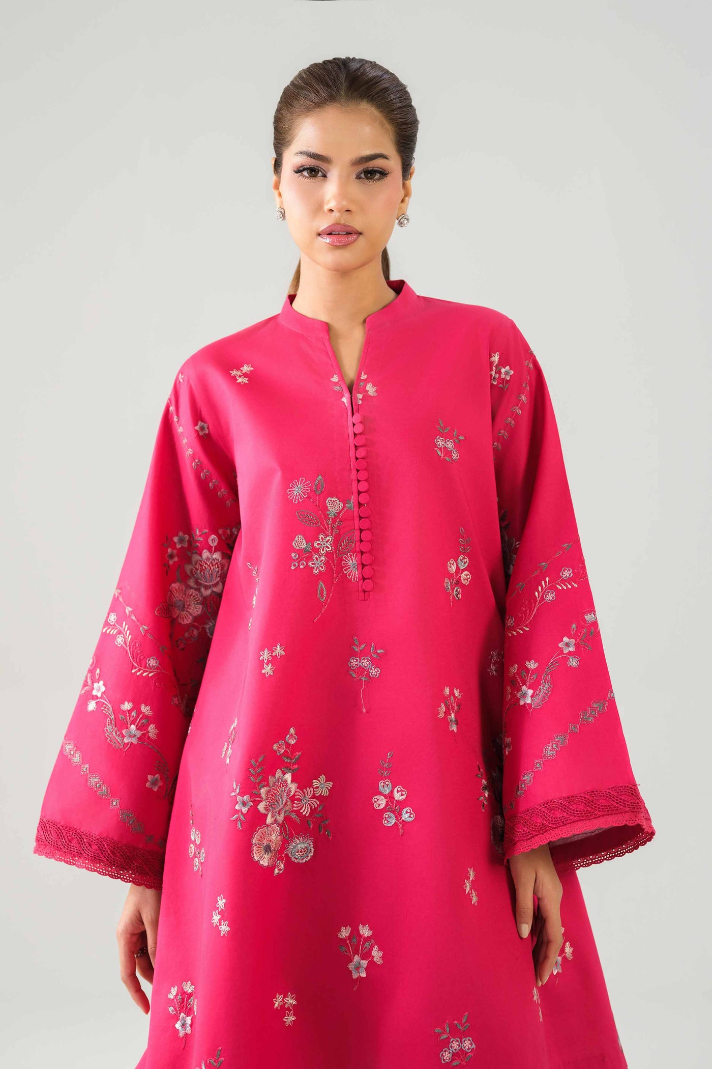 3 Piece Embroidered Organza Suit