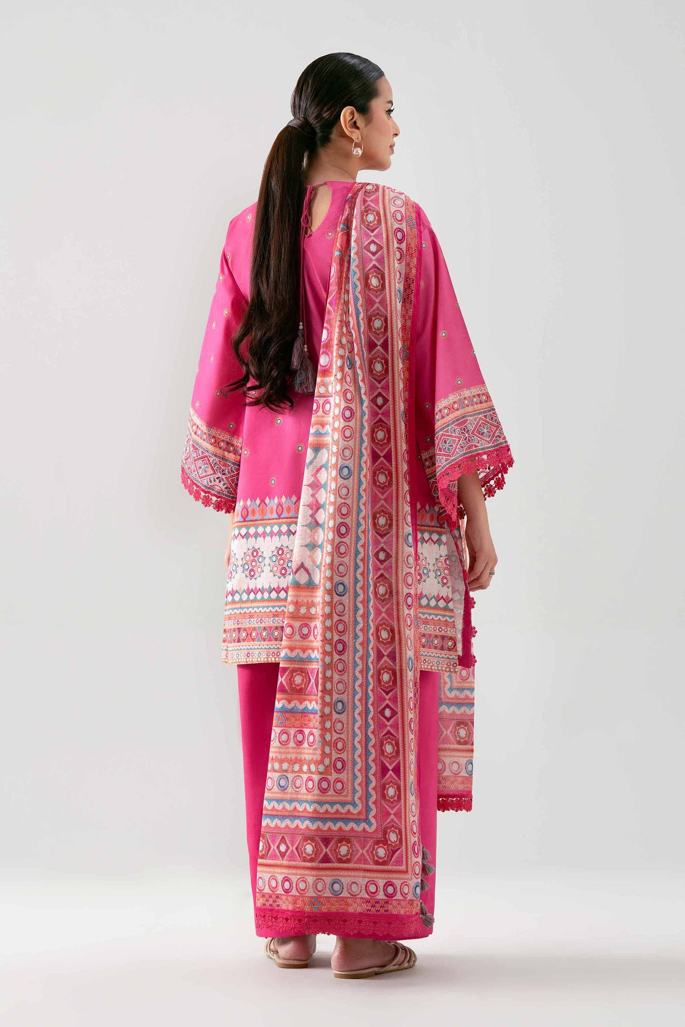 3 Piece Embroidered Organza Suit