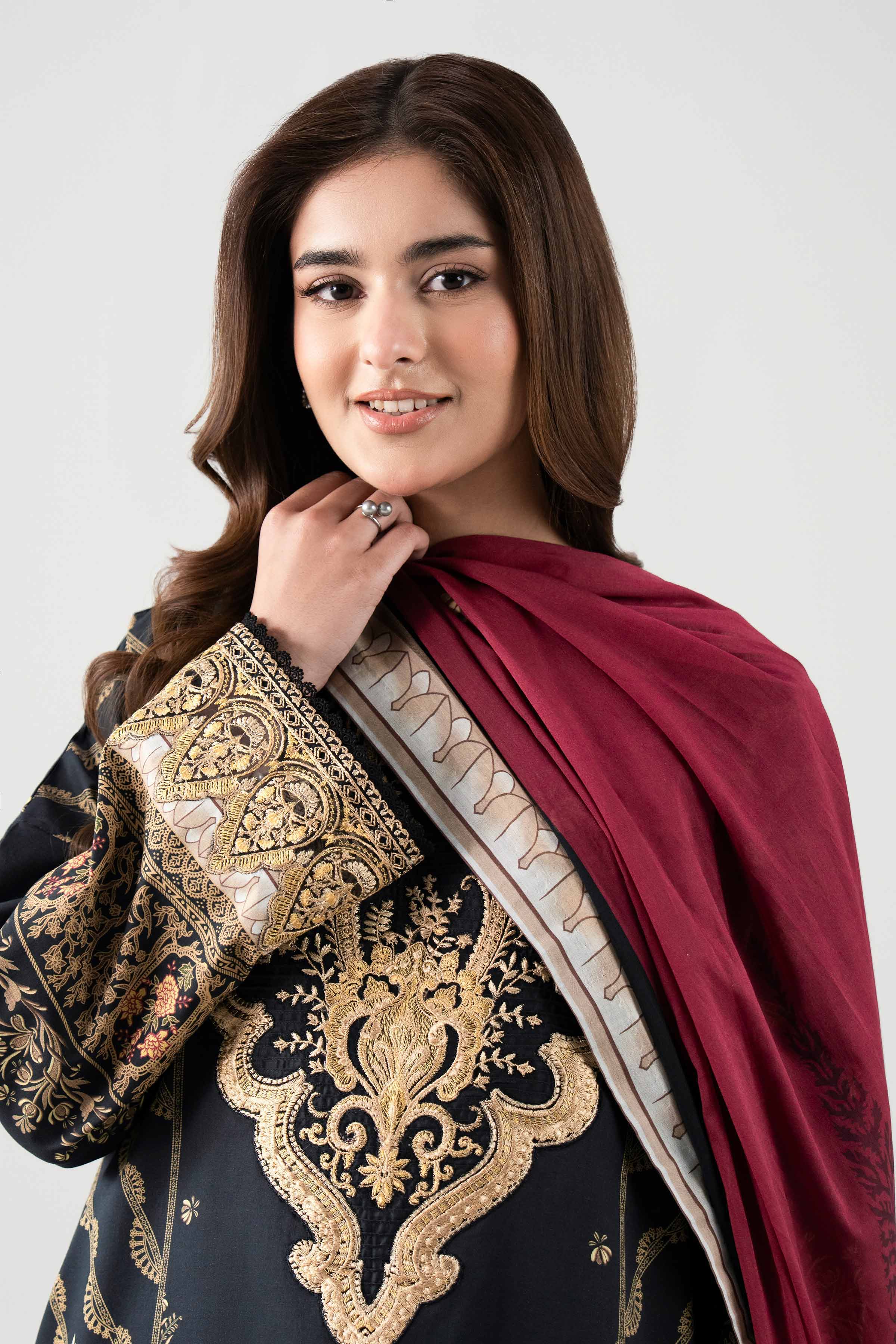 Embroidered Georgette Fabric (1Pc)