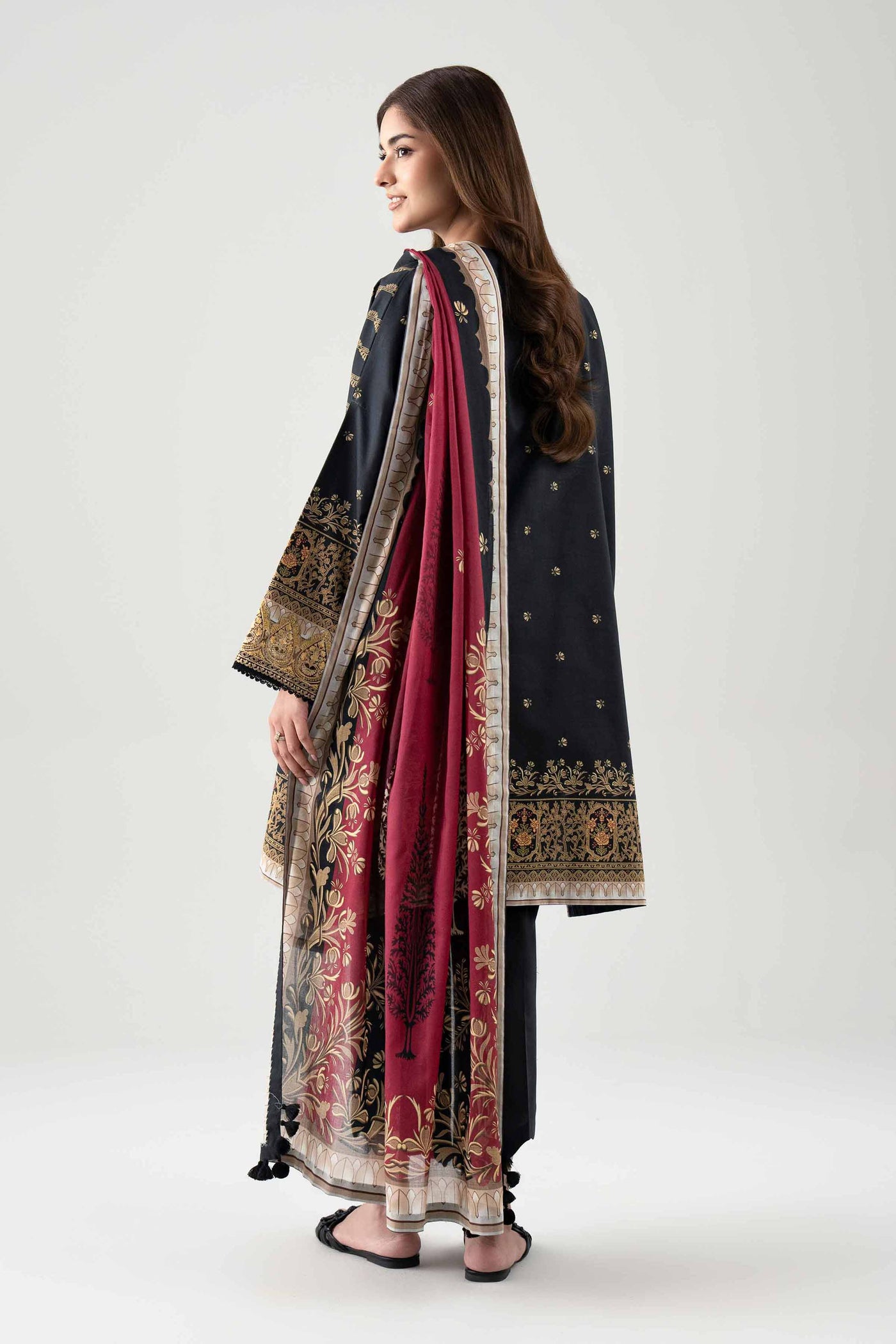 Embroidered Georgette Fabric (1Pc)