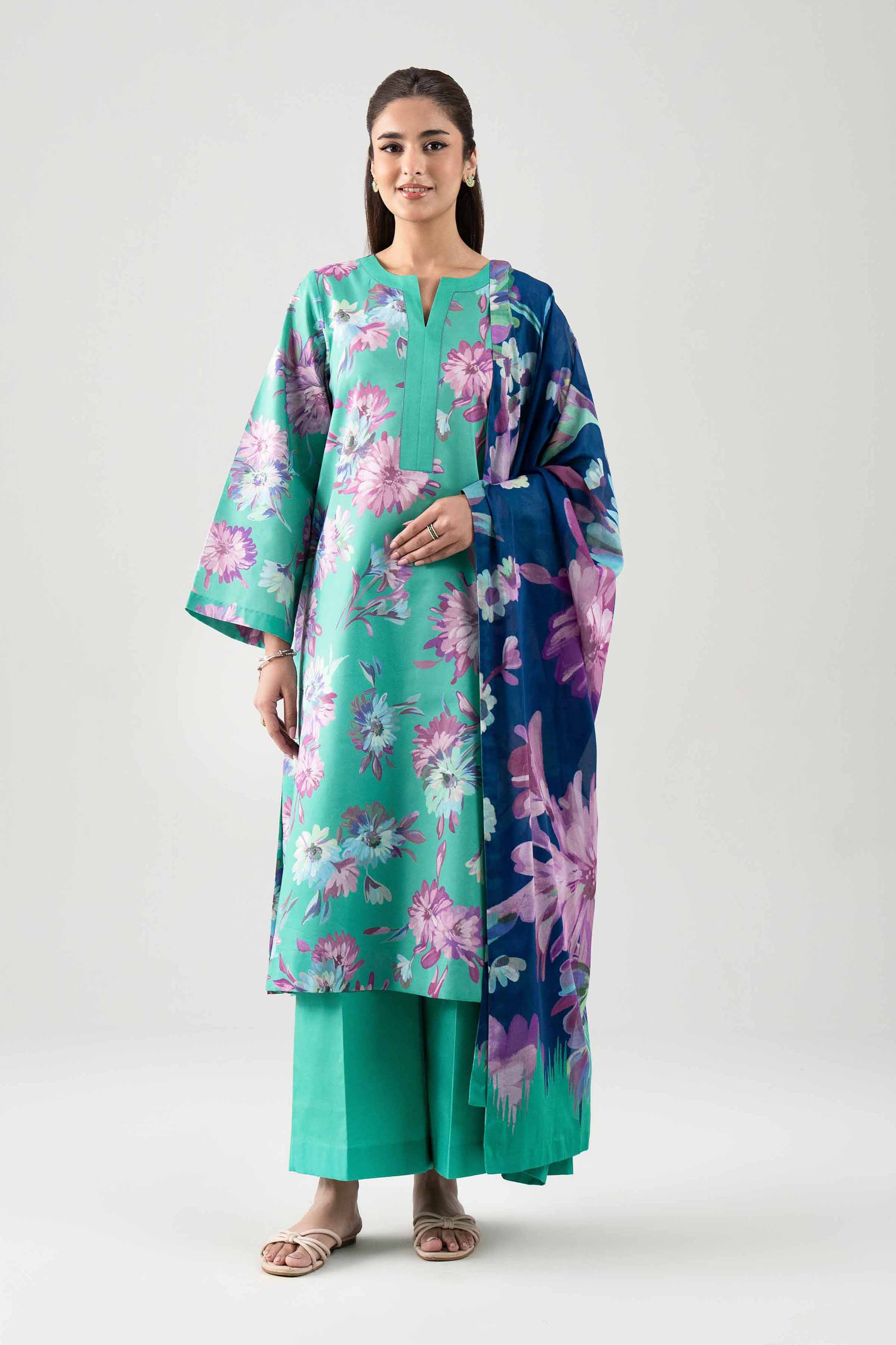3 Piece Unstitched Embroidered Jacquard Suit