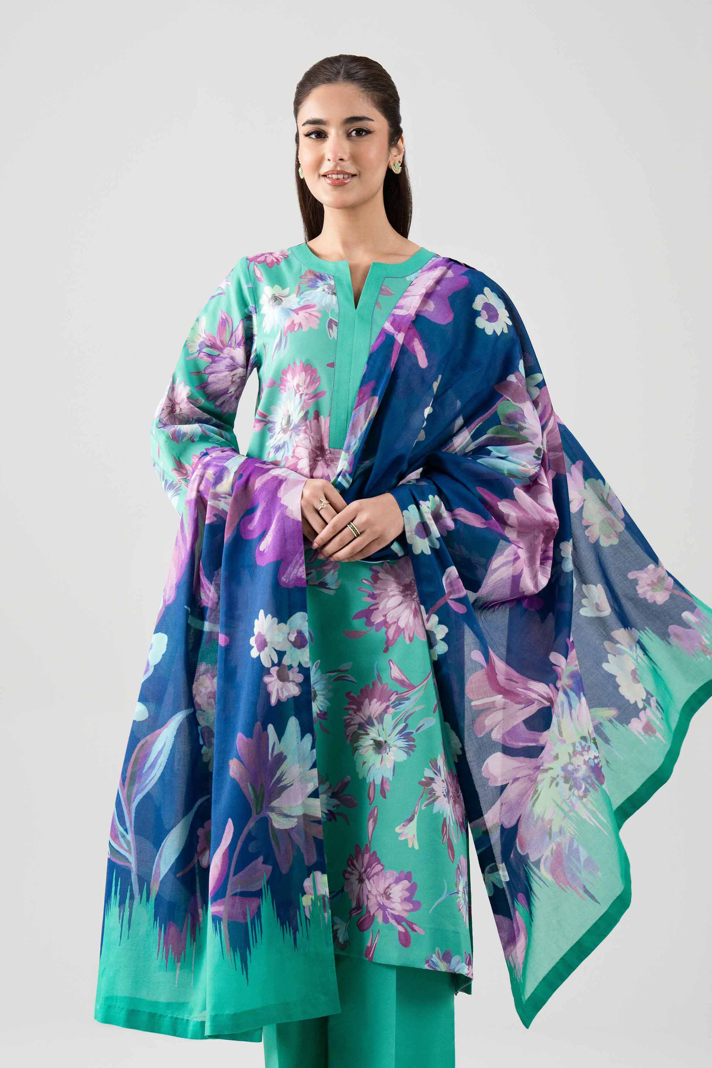 3 Piece Unstitched Embroidered Jacquard Suit