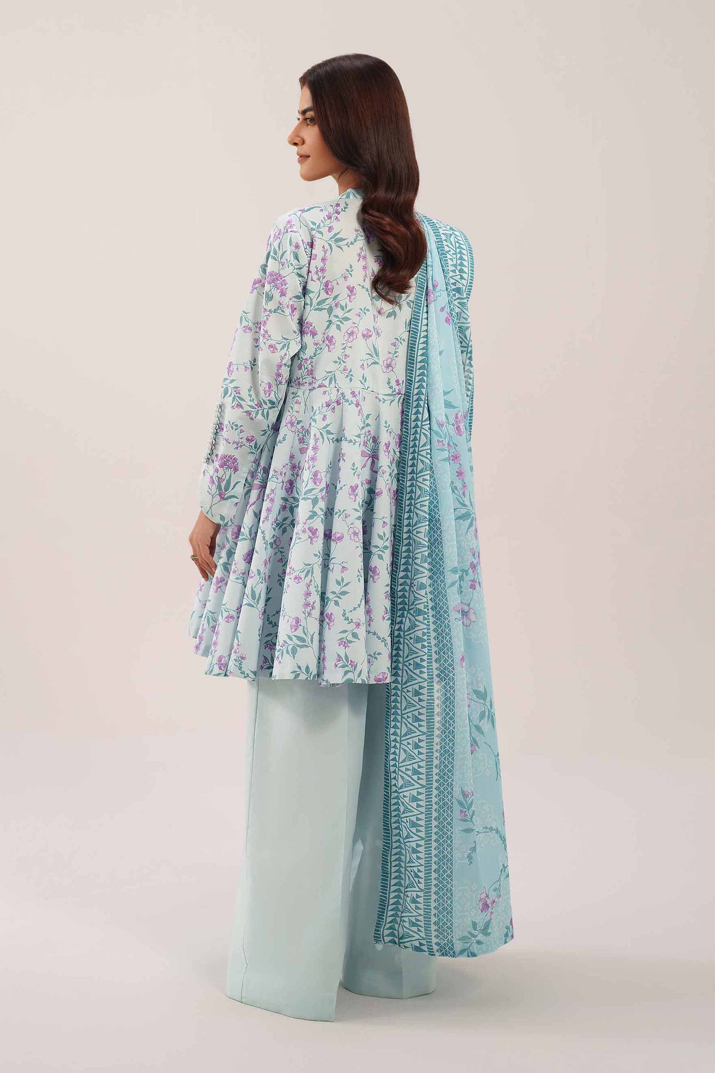3 Piece Unstitched Embroidered Lawn Suit