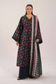 3 Piece Embroidered Raw Silk Suit