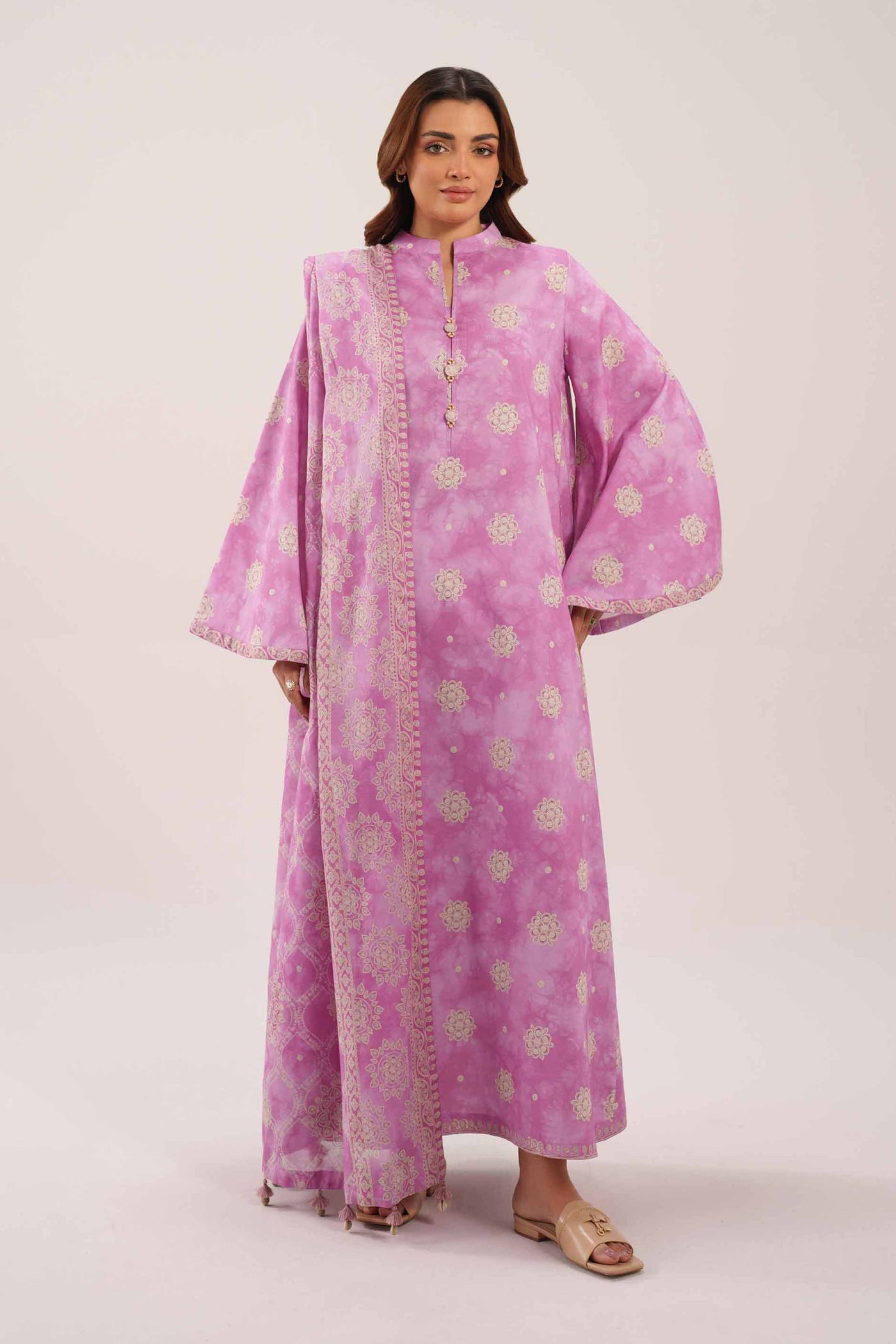 2 Piece Embroidered Dobby Lawn Suit