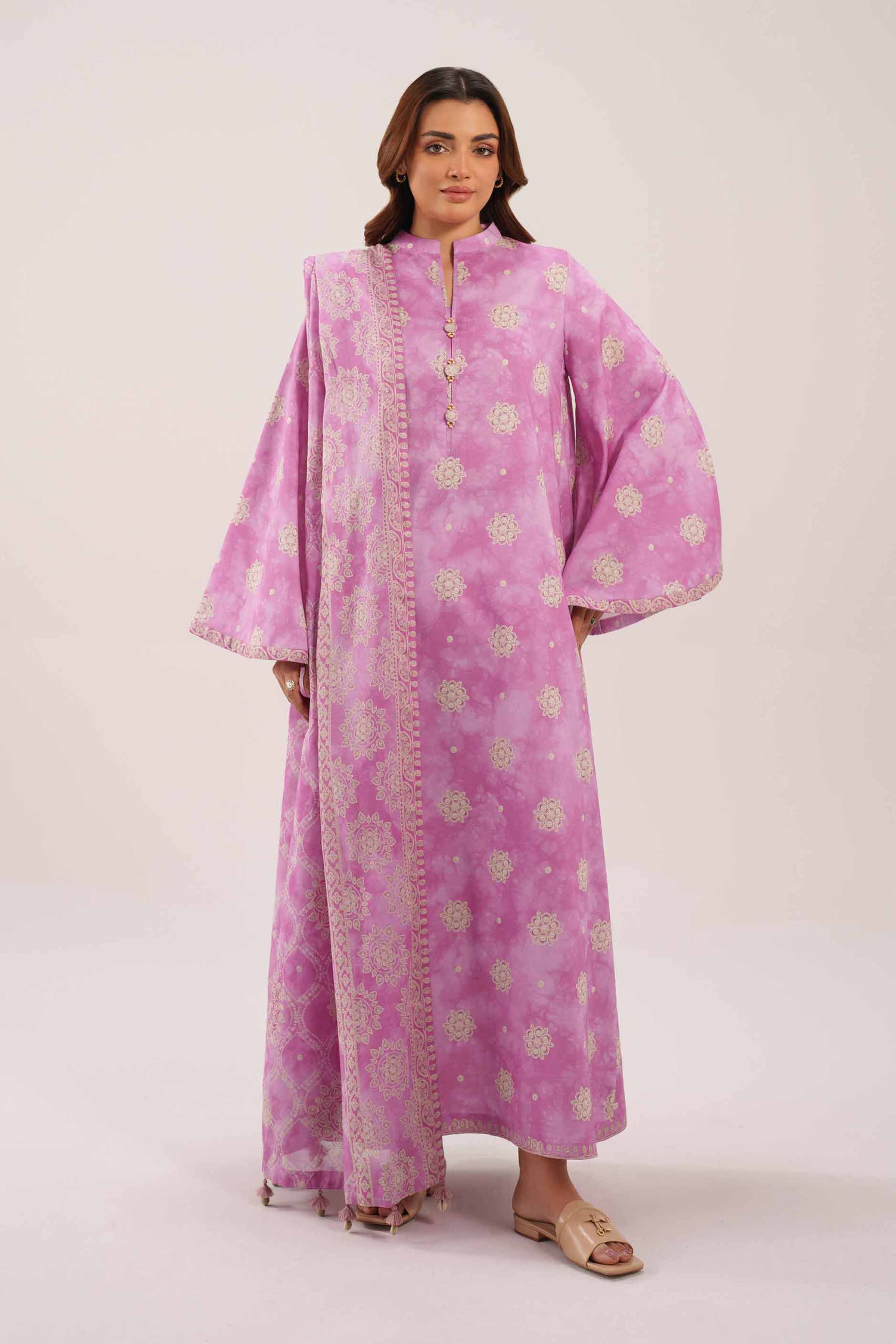 2 Piece Embroidered Dobby Lawn Suit