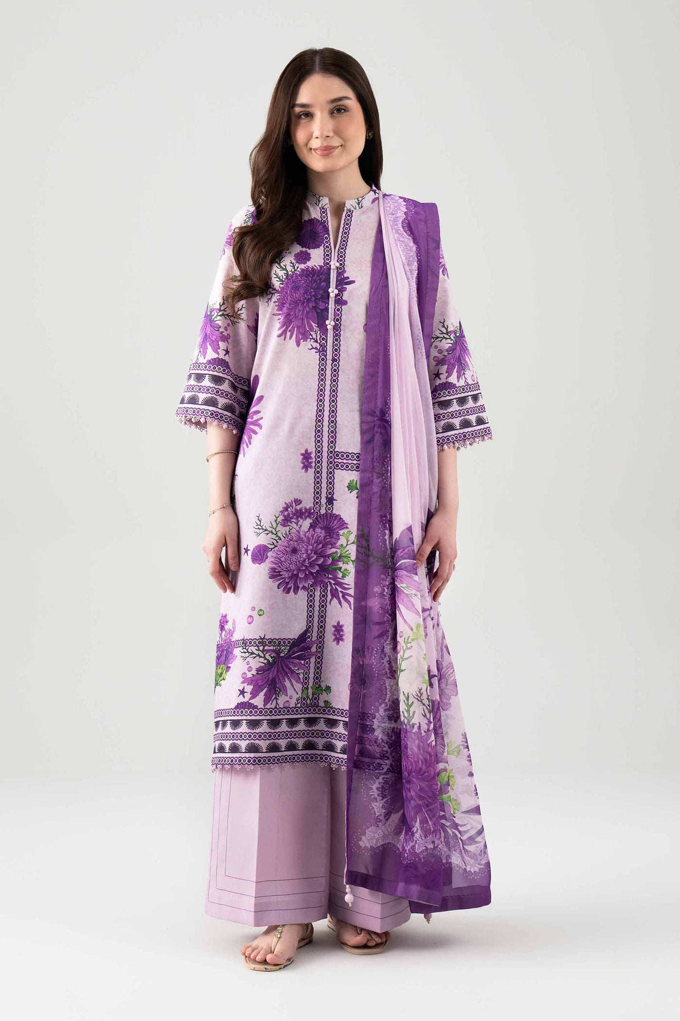 3 Piece Embellished Organza Suit