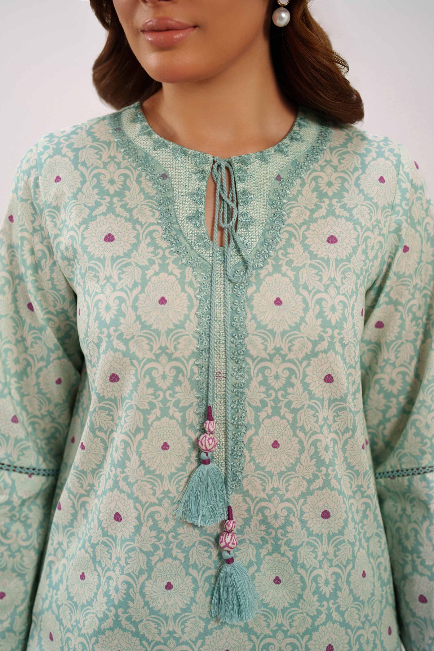 3 Piece Unstitched Embroidered Lawn Suit
