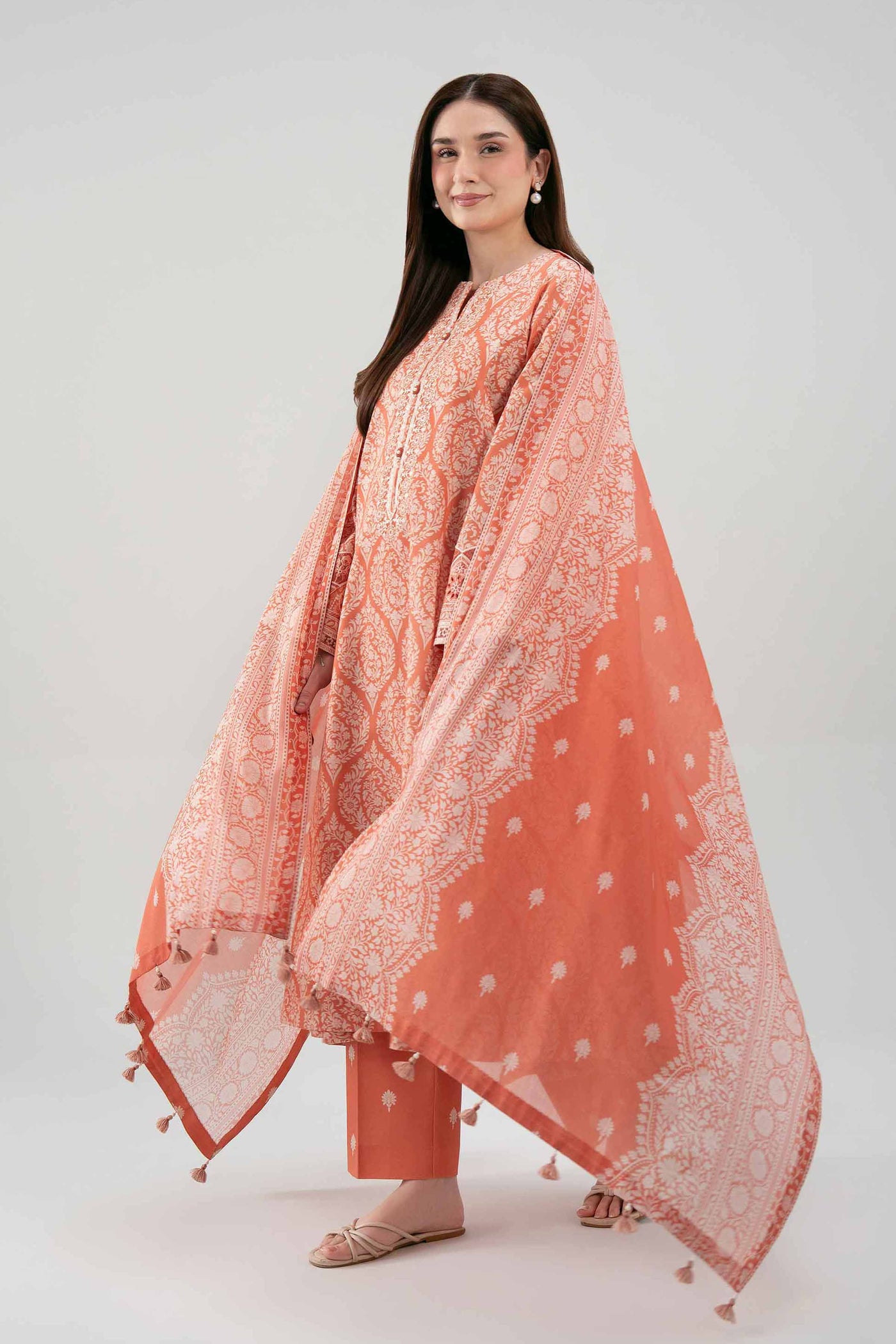 2 Piece Embellished Organza Suit